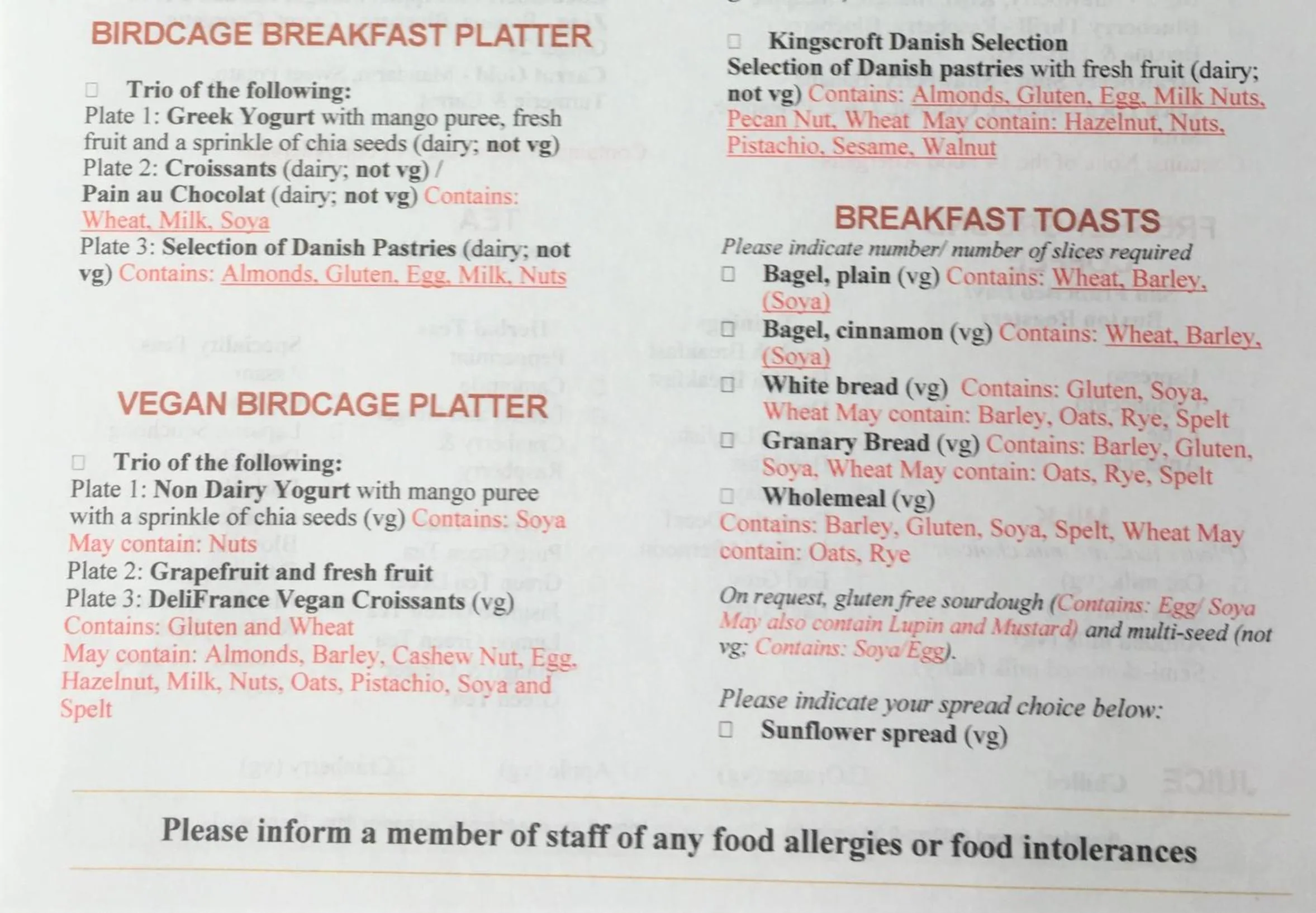 Food and drinks in Kingscroft