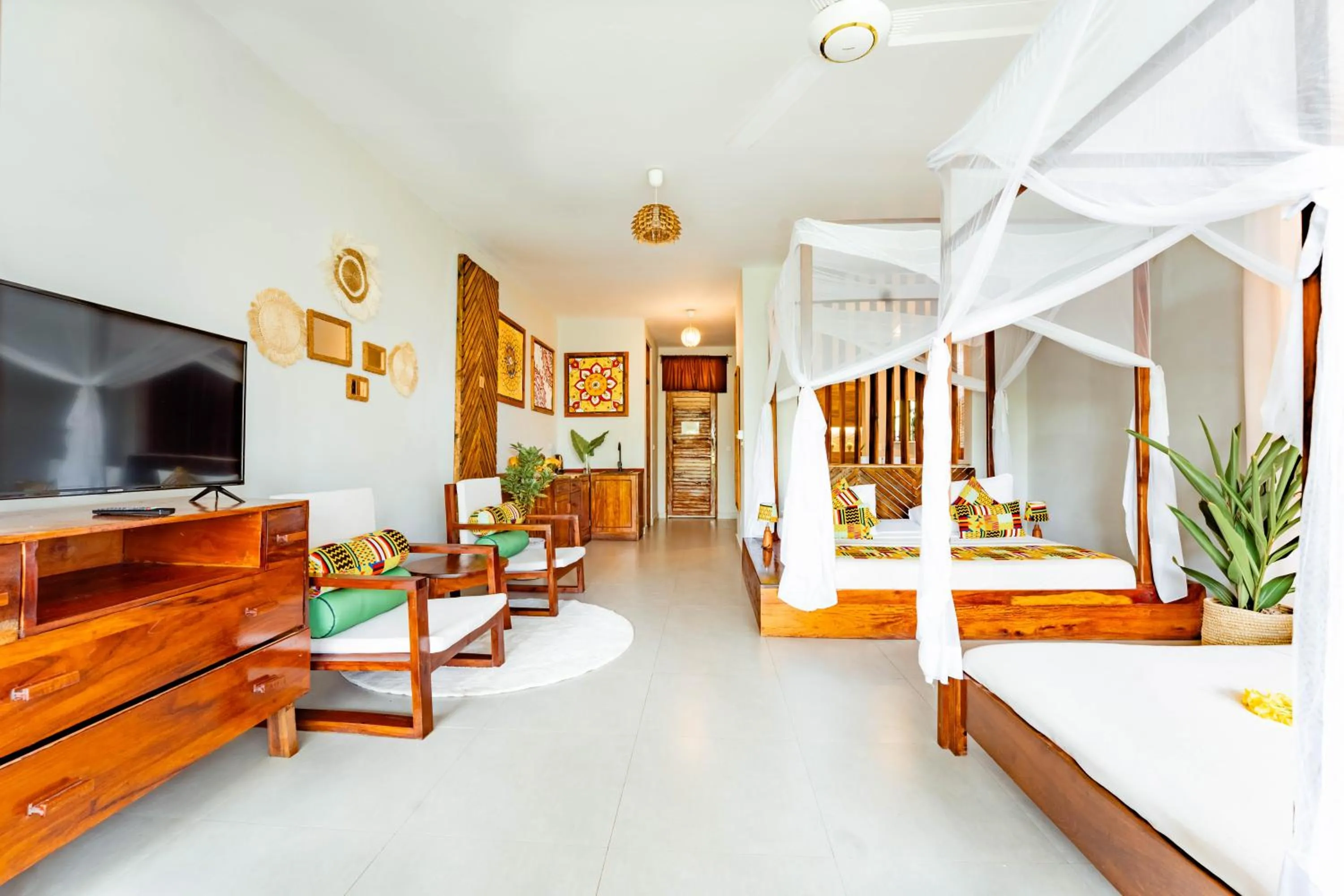 Bed in Zanzibella Hotel & SPA