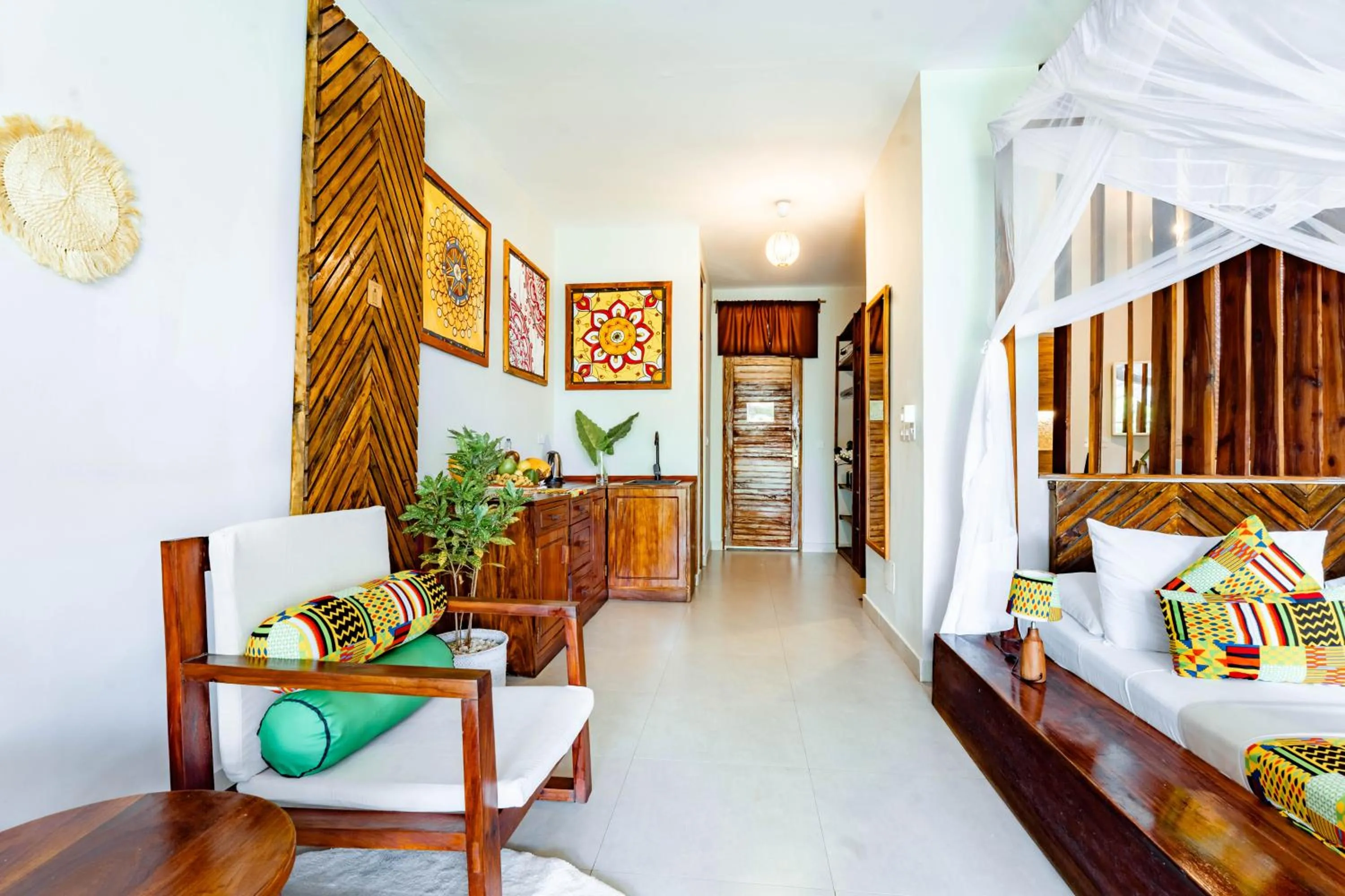 Bed in Zanzibella Hotel & SPA