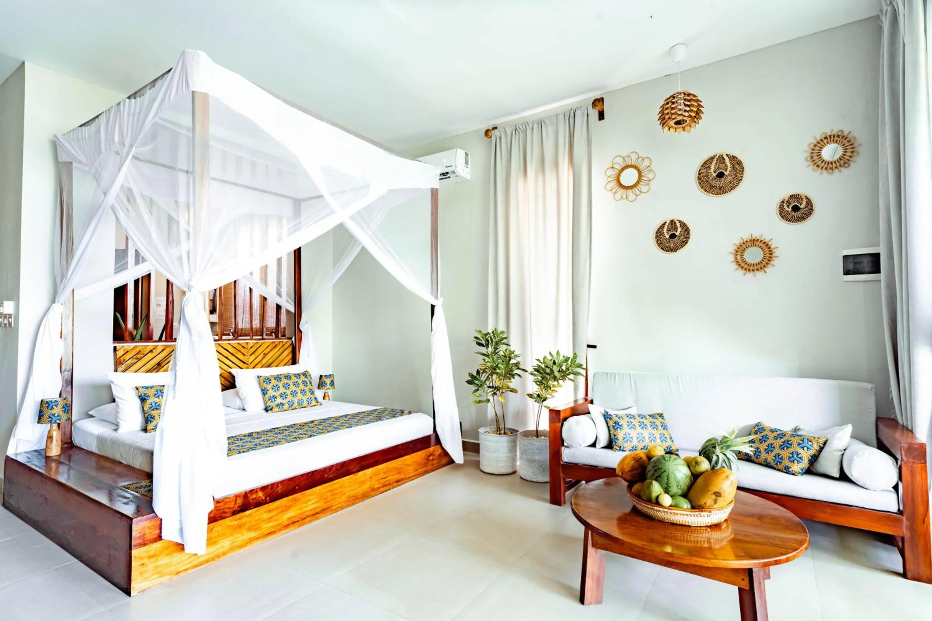 Bed in Zanzibella Hotel & SPA