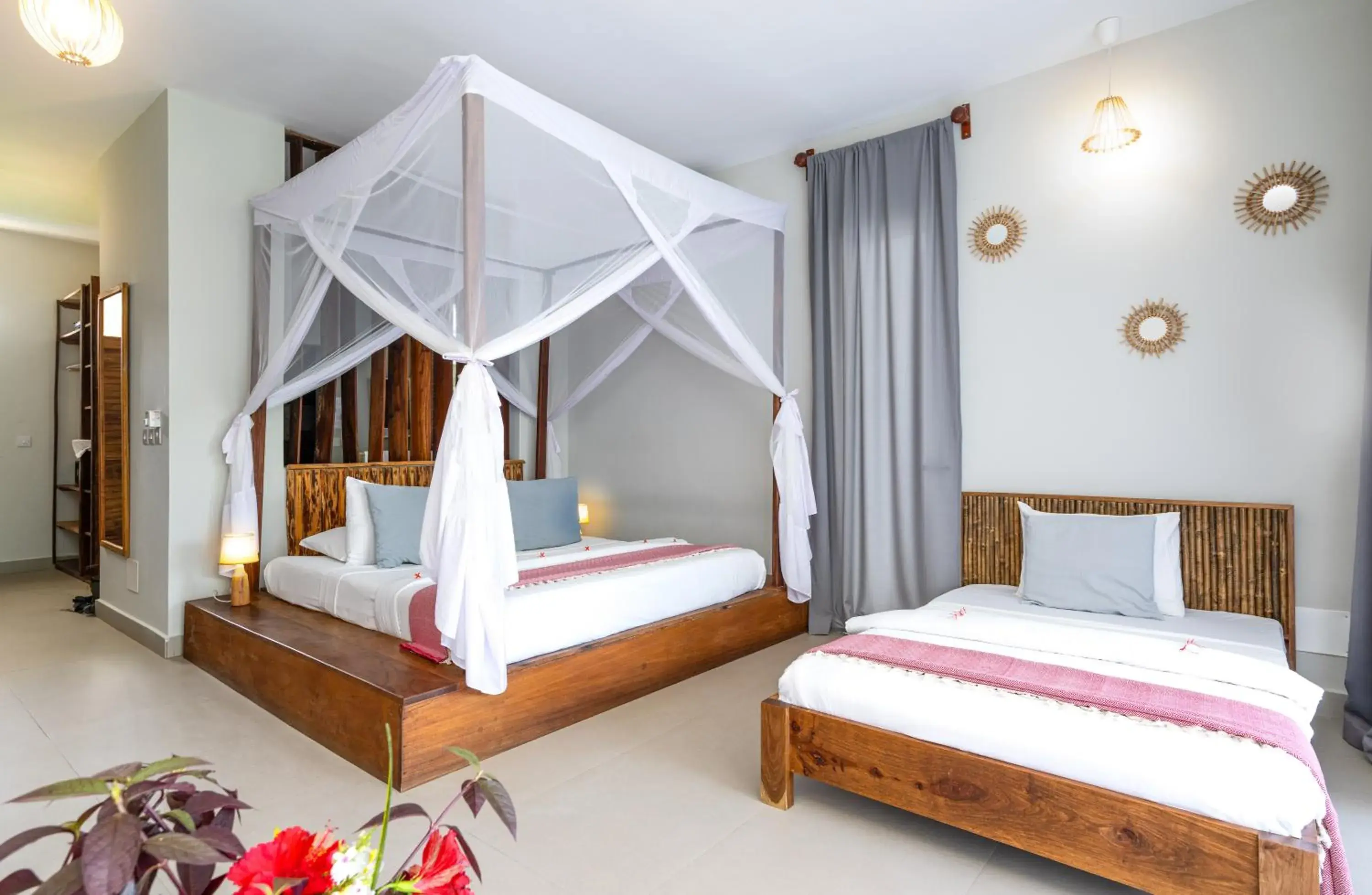 Triple Room with Garden View - single occupancy in Zanzibella Hotel & SPA Triple Room with Garden View - single occupancy in Zanzibella Hotel & SPA