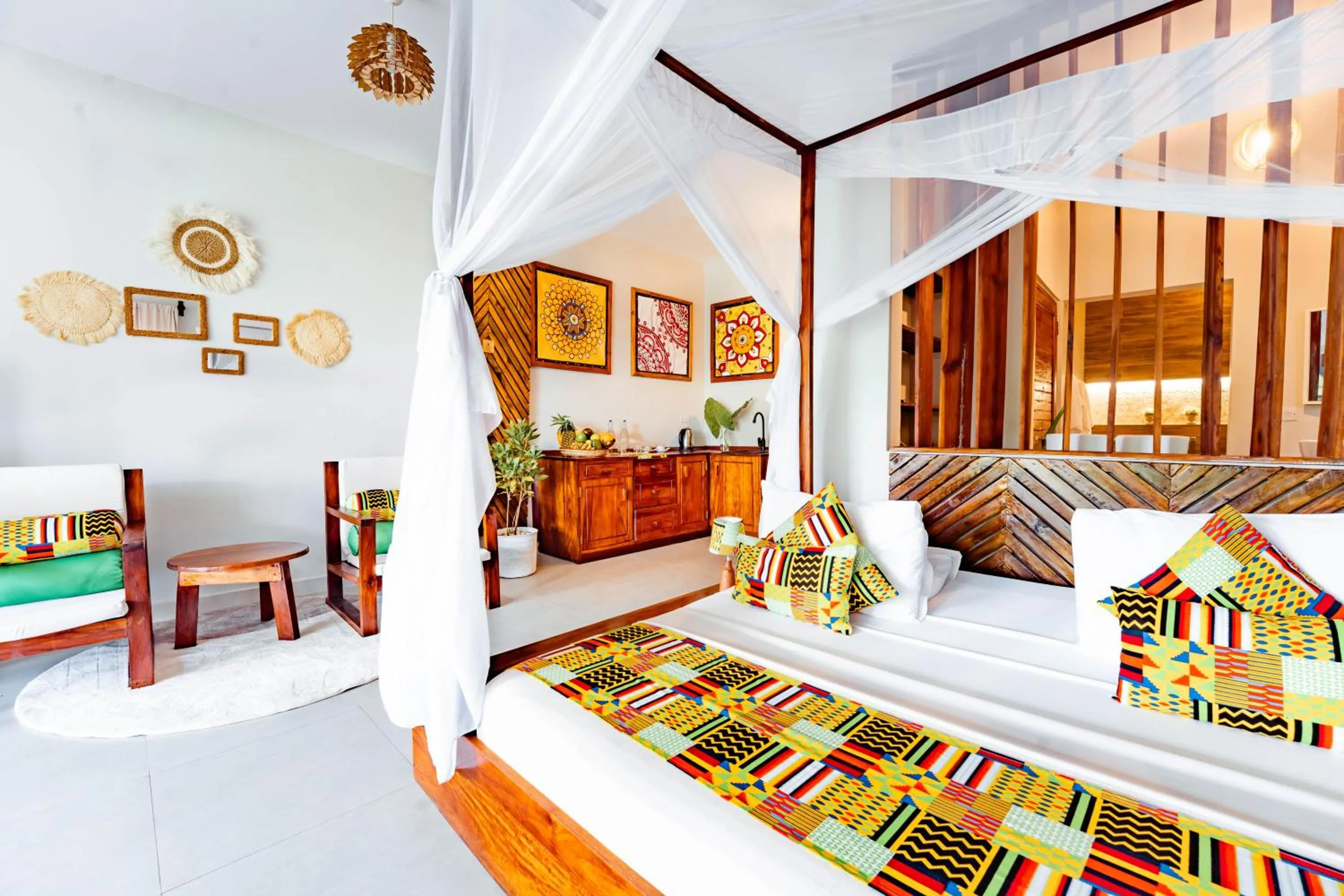 Bed in Zanzibella Hotel & SPA