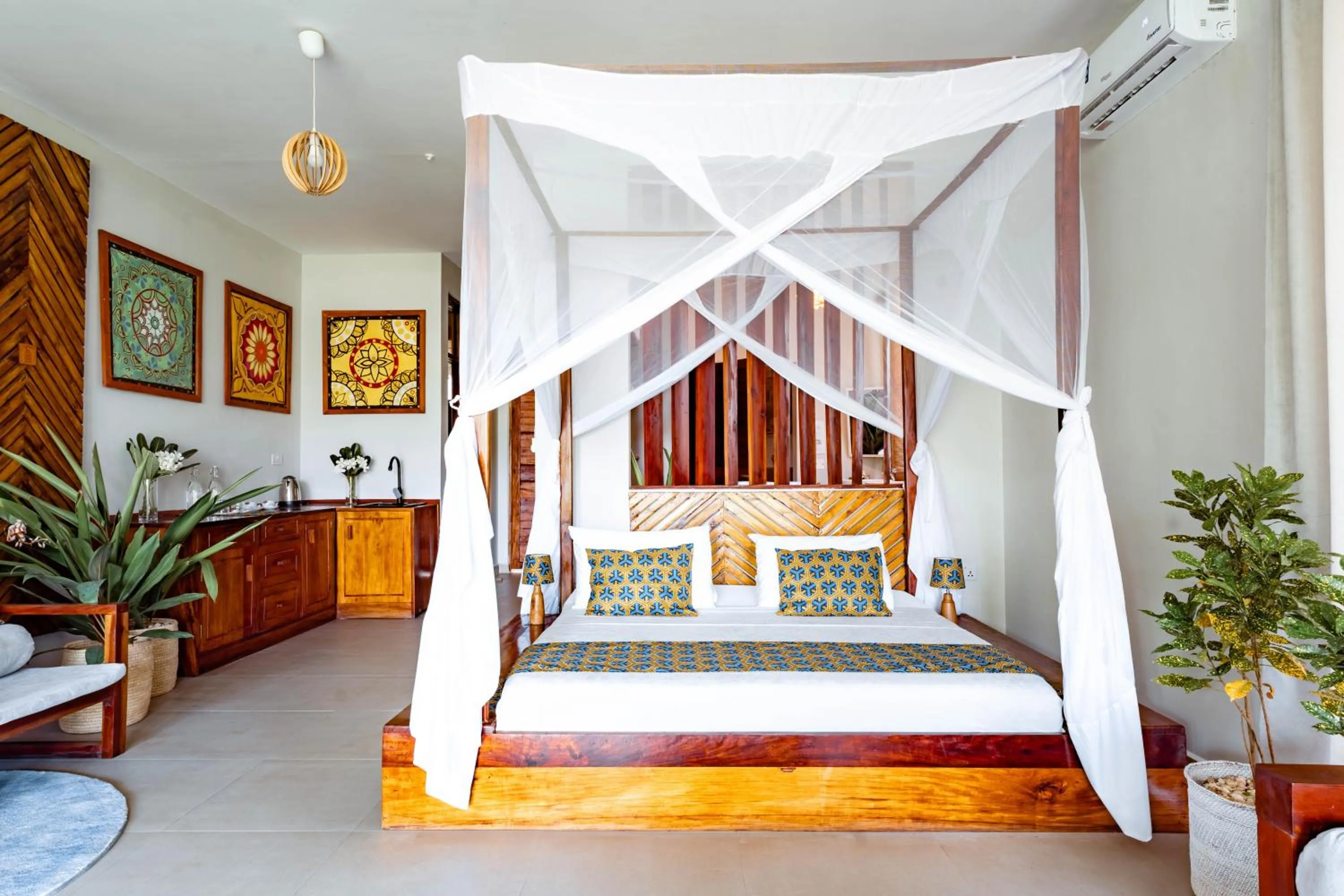 Bed in Zanzibella Hotel & SPA