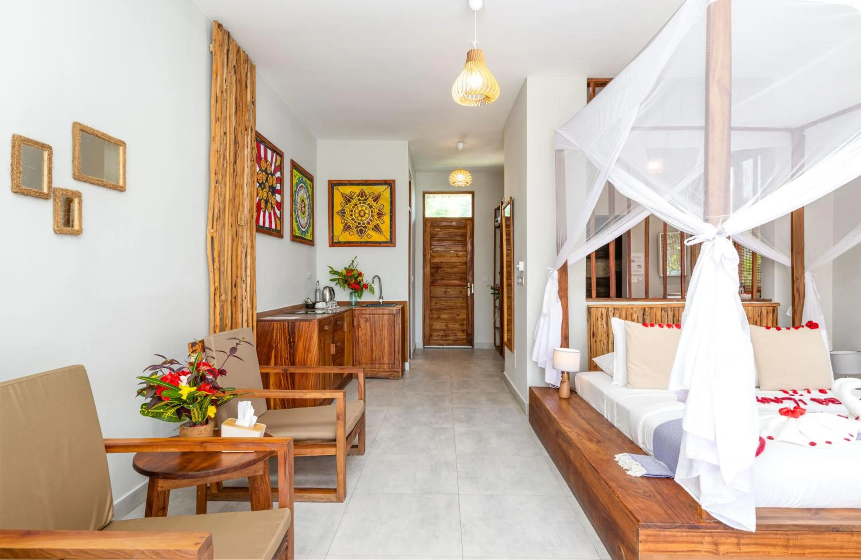 Bed in Zanzibella Hotel & SPA