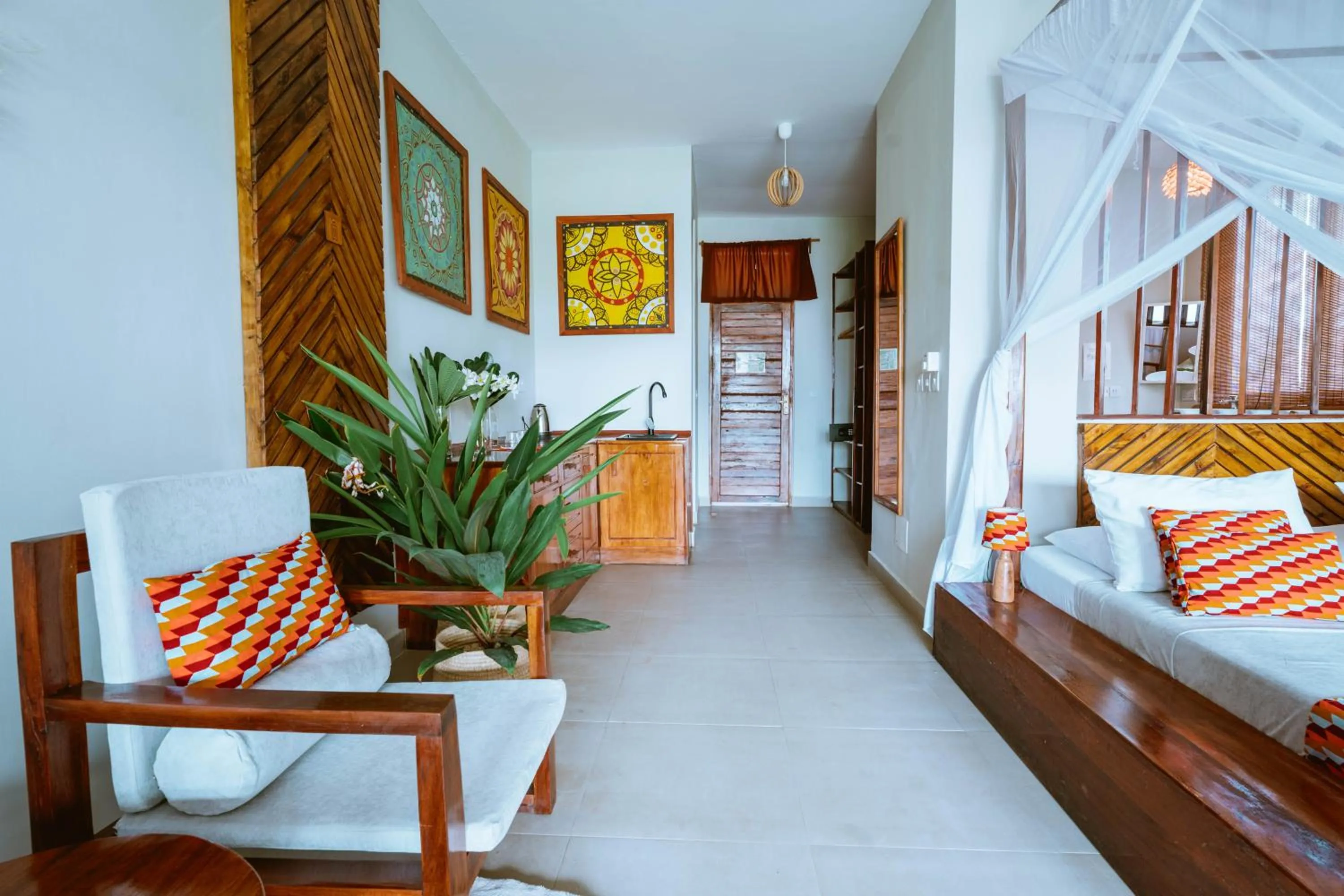 Bed in Zanzibella Hotel & SPA