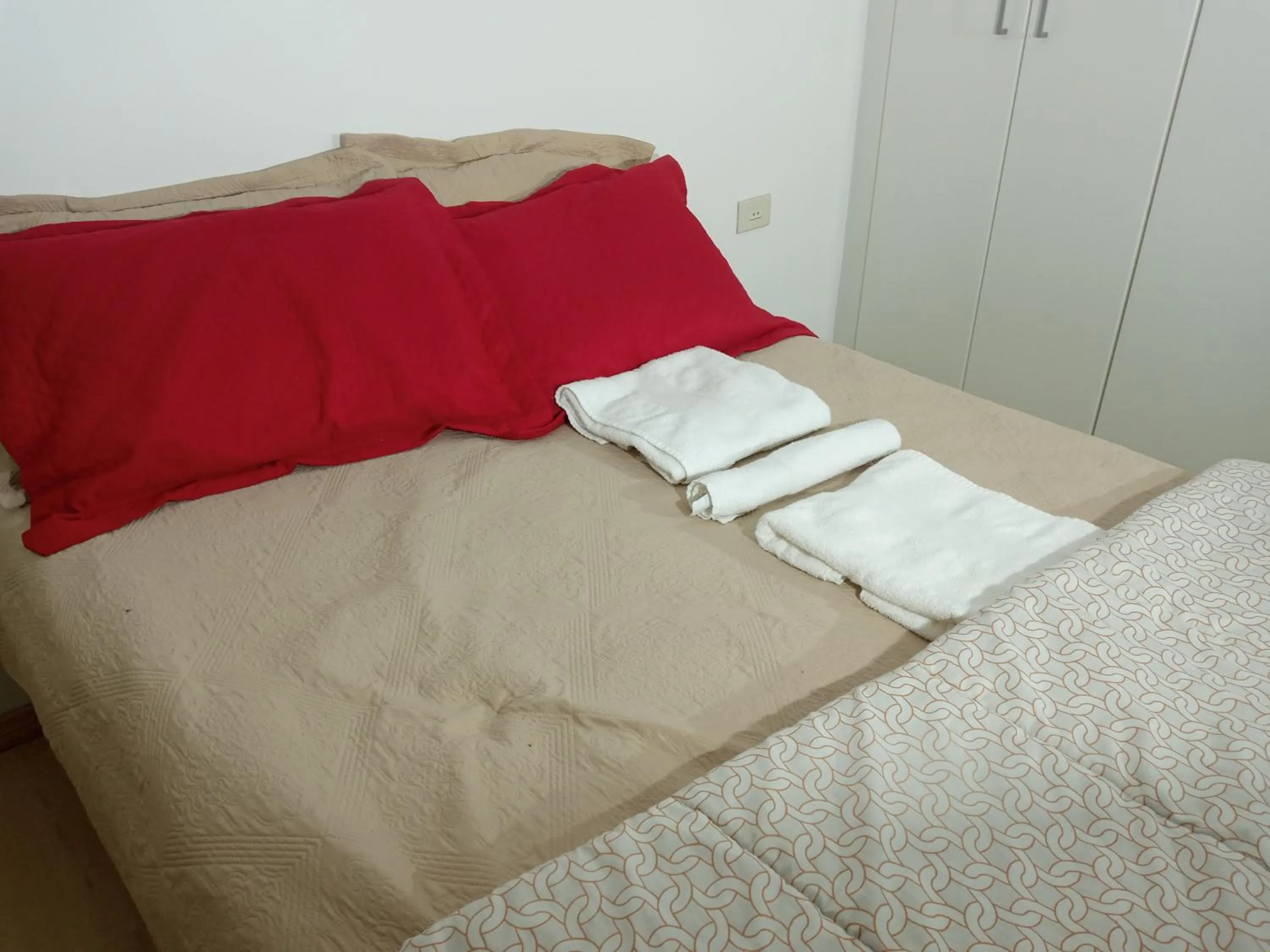 Bed in Fantástico apartamento no centro de Curitiba