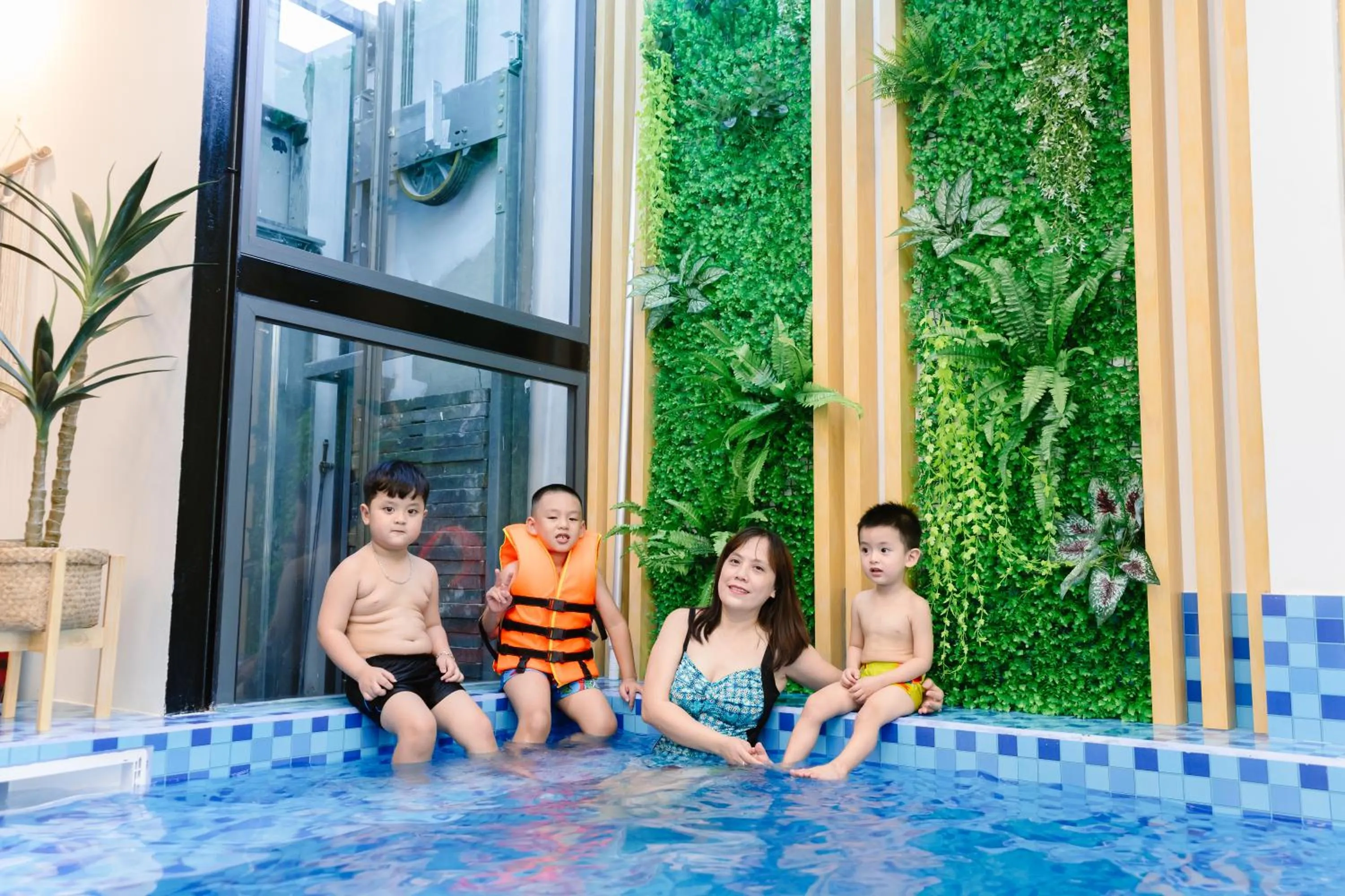 People in New World Hotel