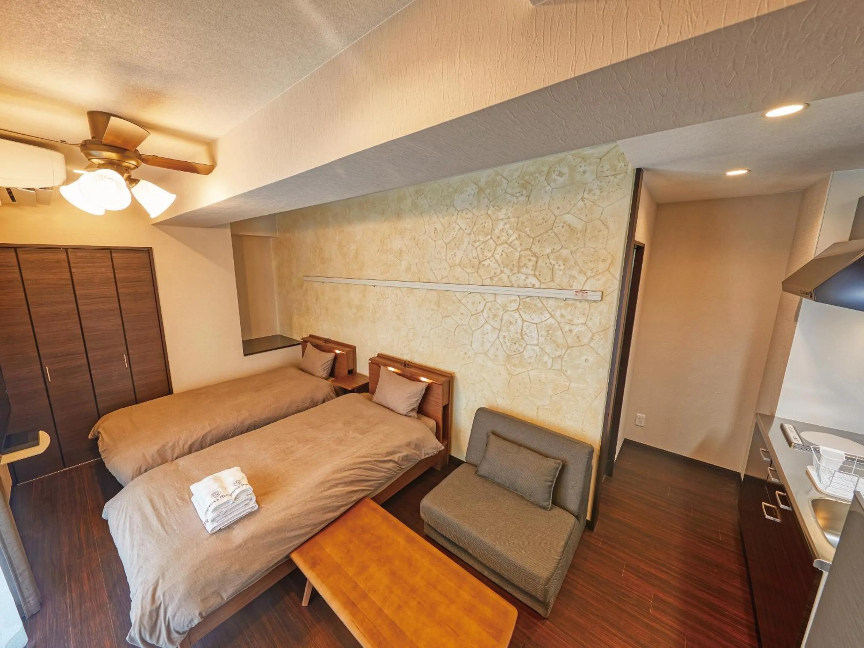 Photo of the whole room, Bed in Terrace Resort Mihama Chatan