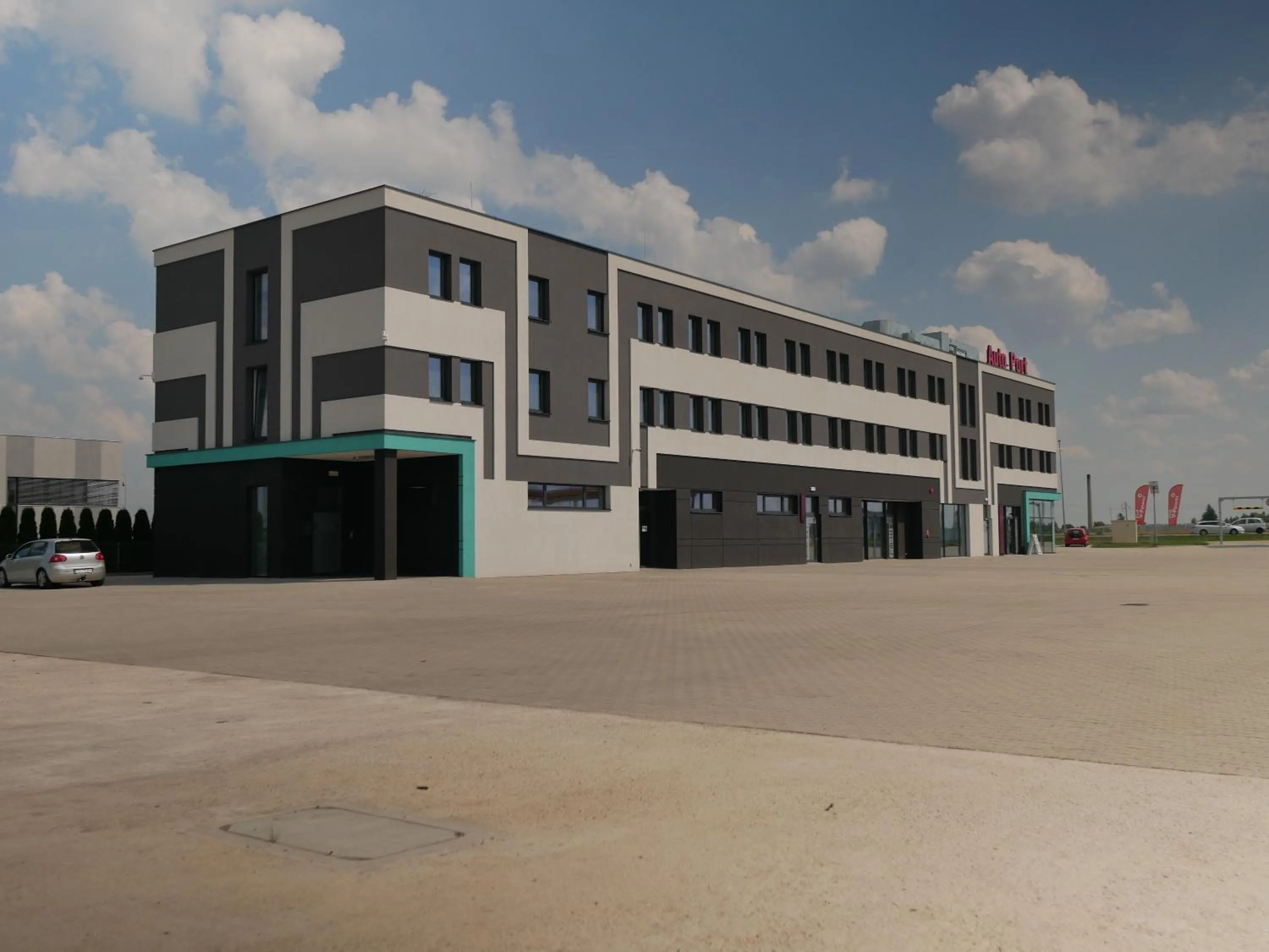 Property building in blue hotel