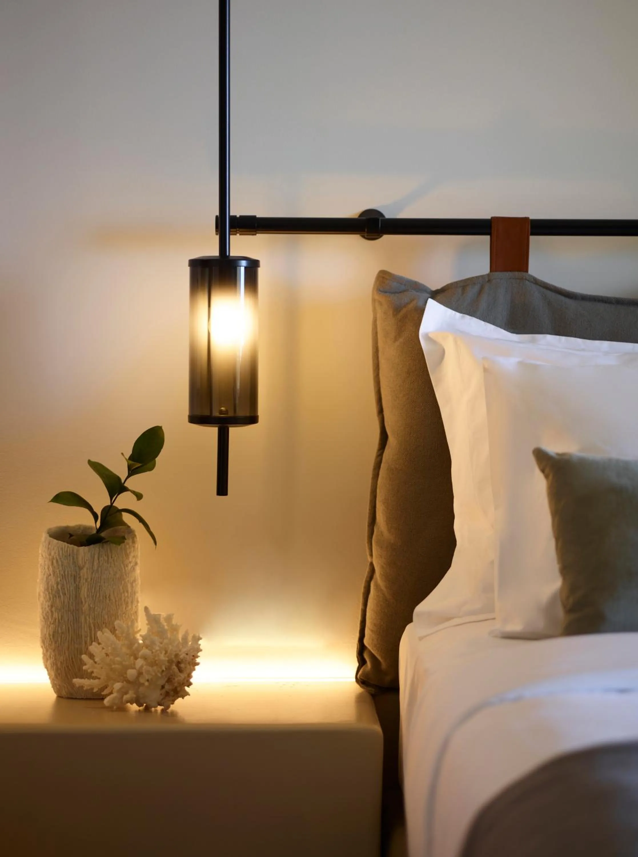 Decorative detail, Bed in Collini Hotel Mykonos, WorldHotels Elite