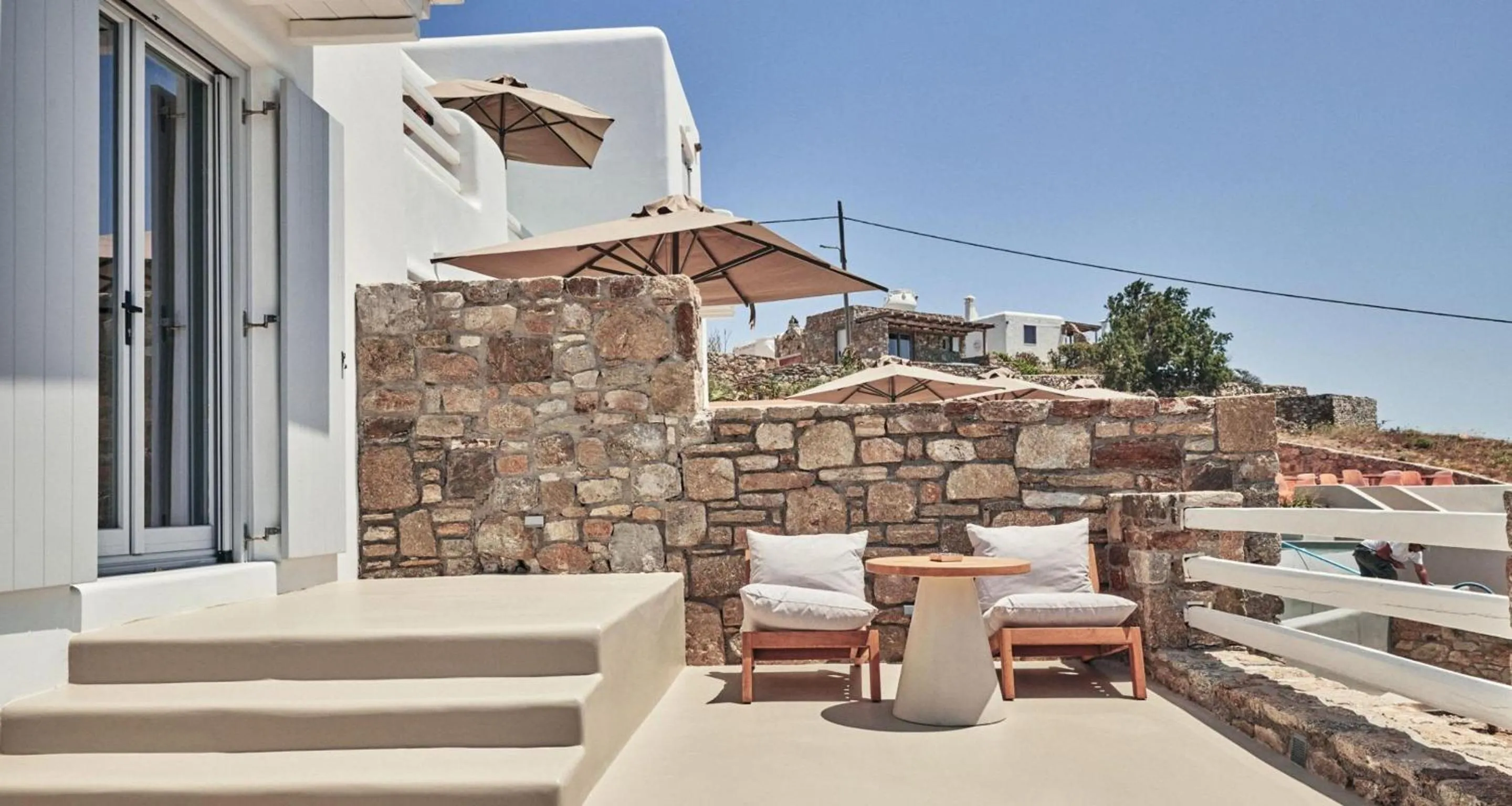 Patio in Collini Hotel Mykonos, WorldHotels Elite