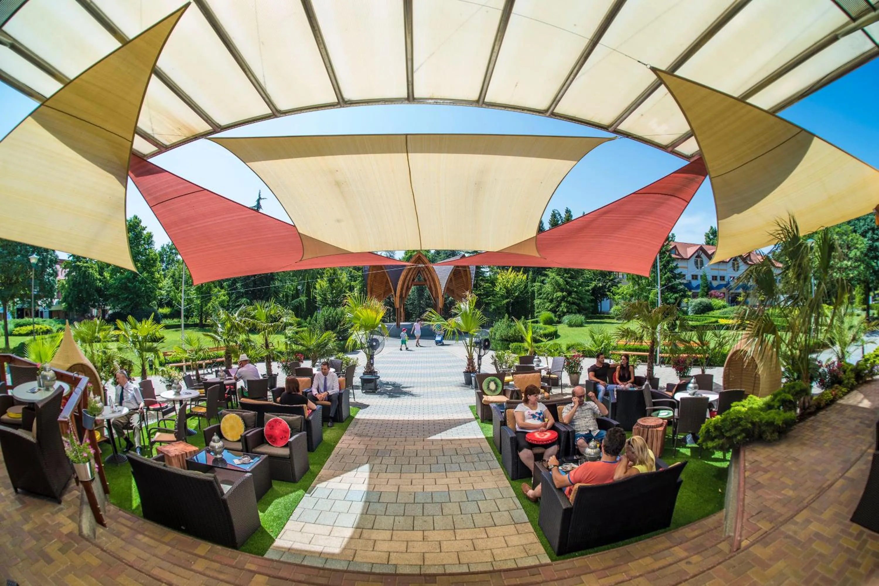 Patio in MenDan Magic Spa & Wellness Hotel
