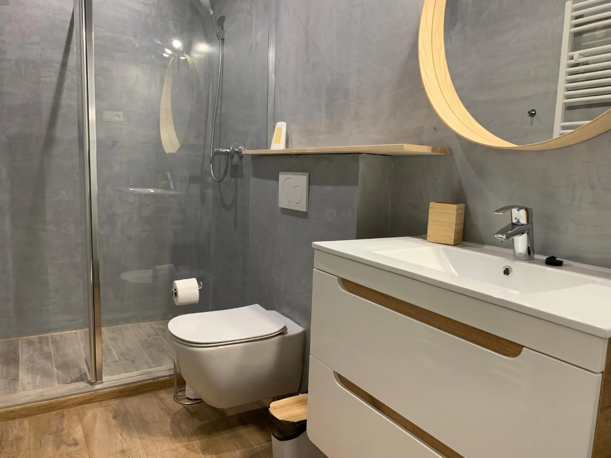 Shower in APARTMENTS TRENČÍN -Free Parking-