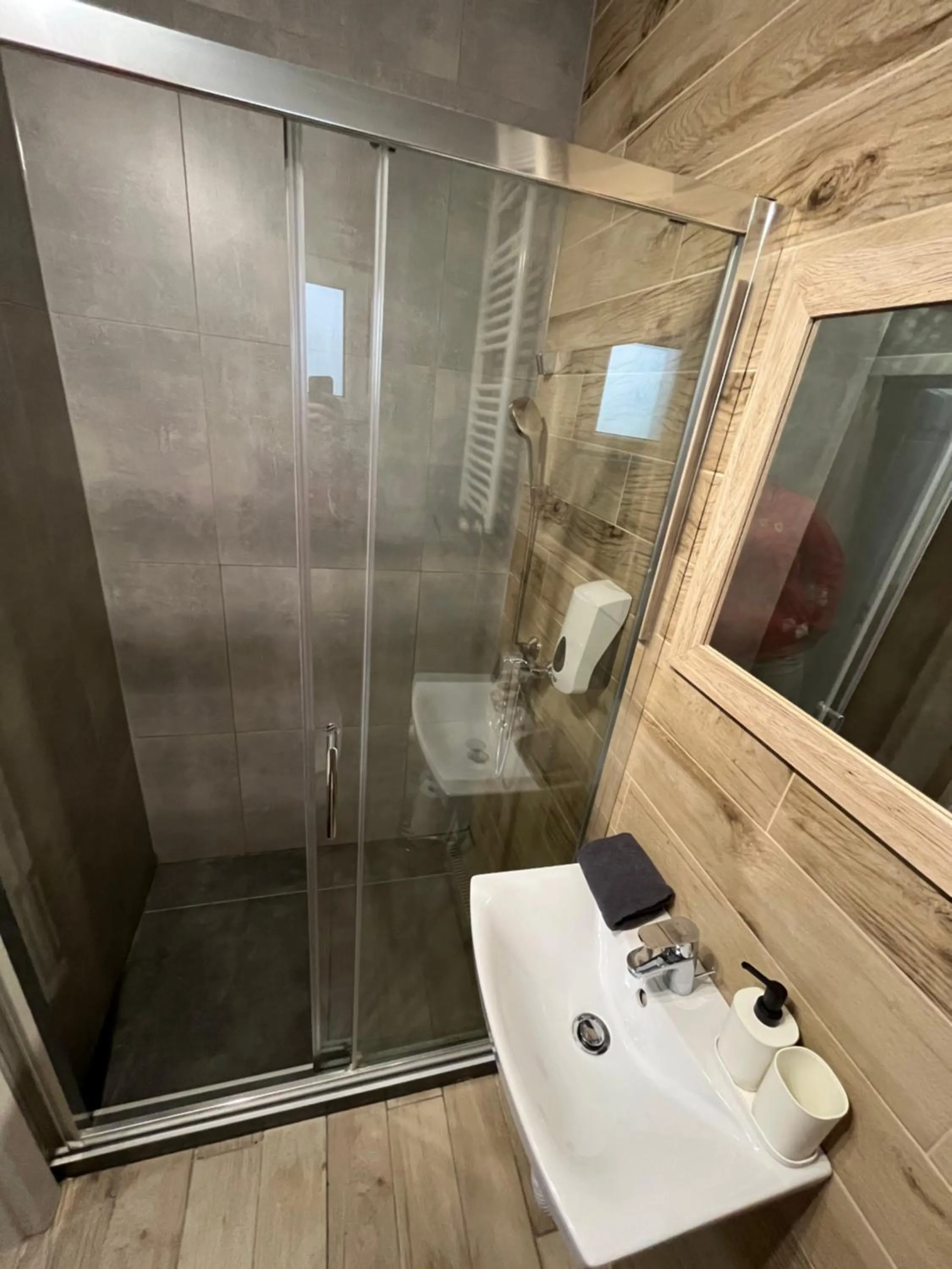 Shower in APARTMENTS TRENČÍN -Free Parking-