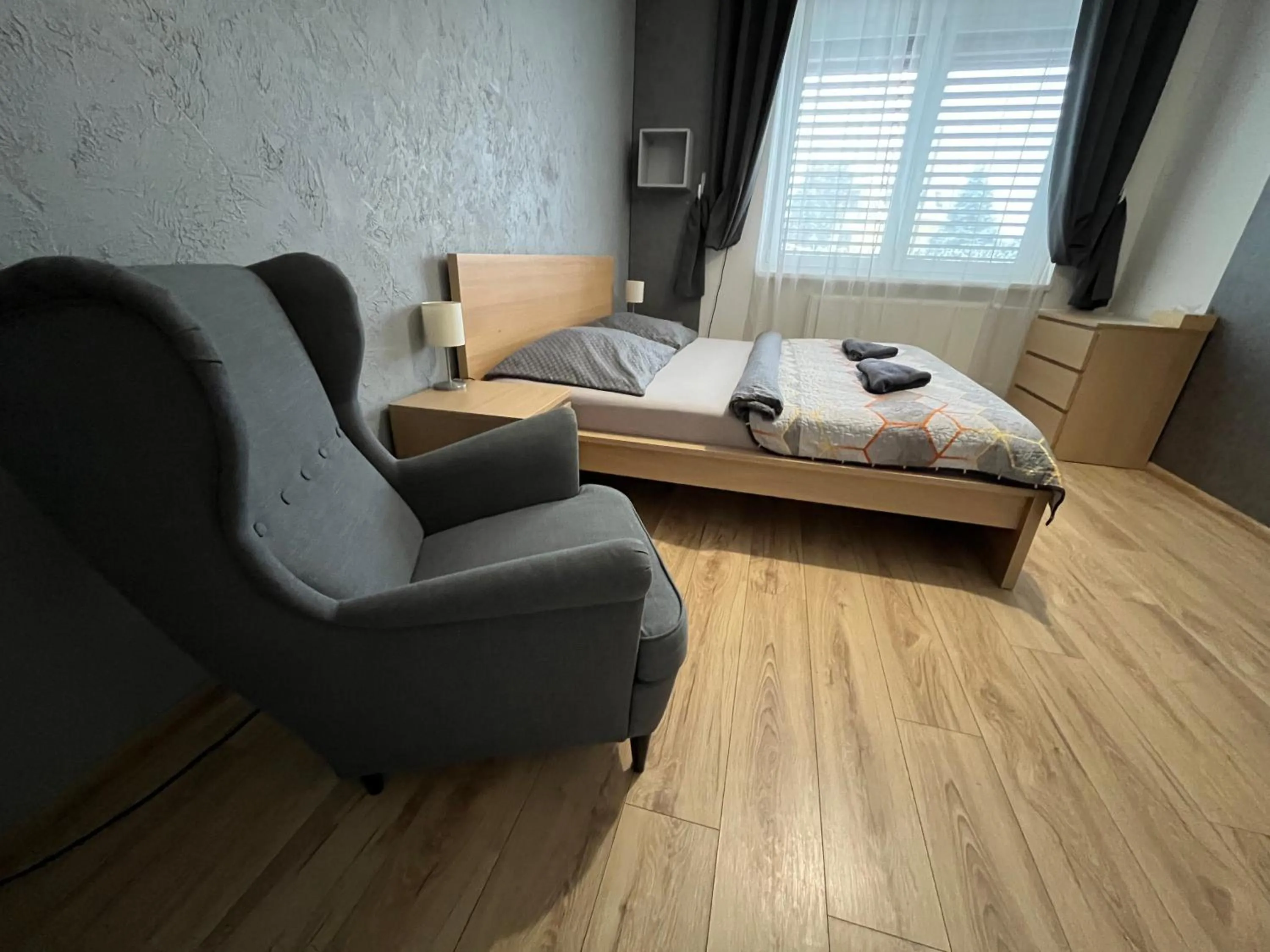 Seating area, Bed in APARTMENTS TRENČÍN -Free Parking-