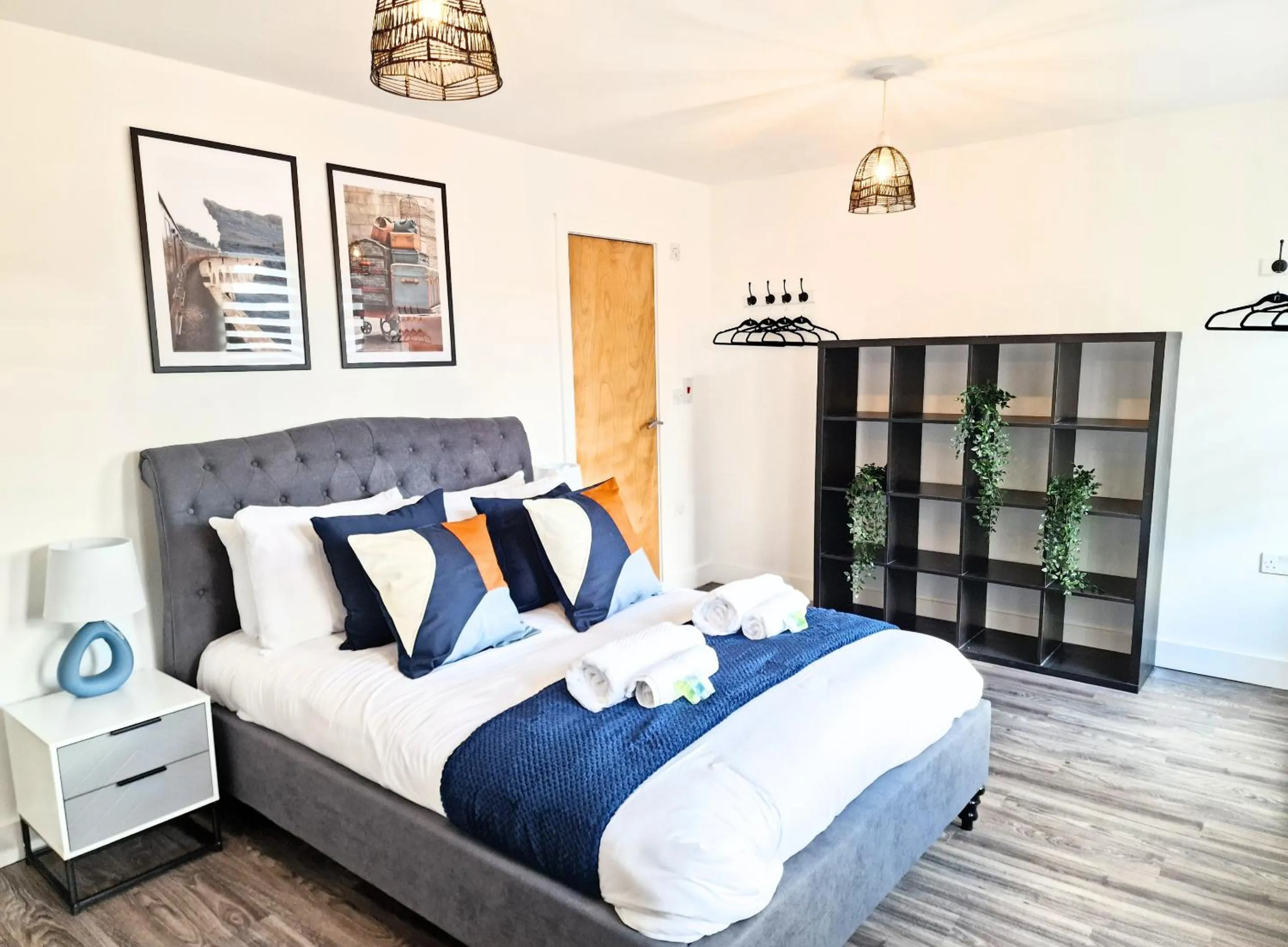 Bedroom, Bed in Manchester Apartments by BEVOLVE - City Centre