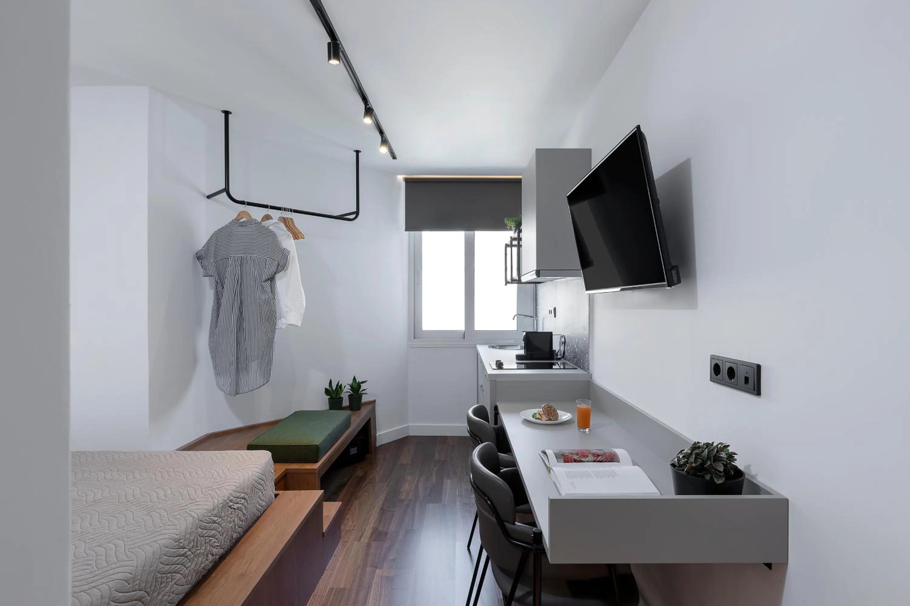 Photo of the whole room, Bed in The Athenians Art Apartments