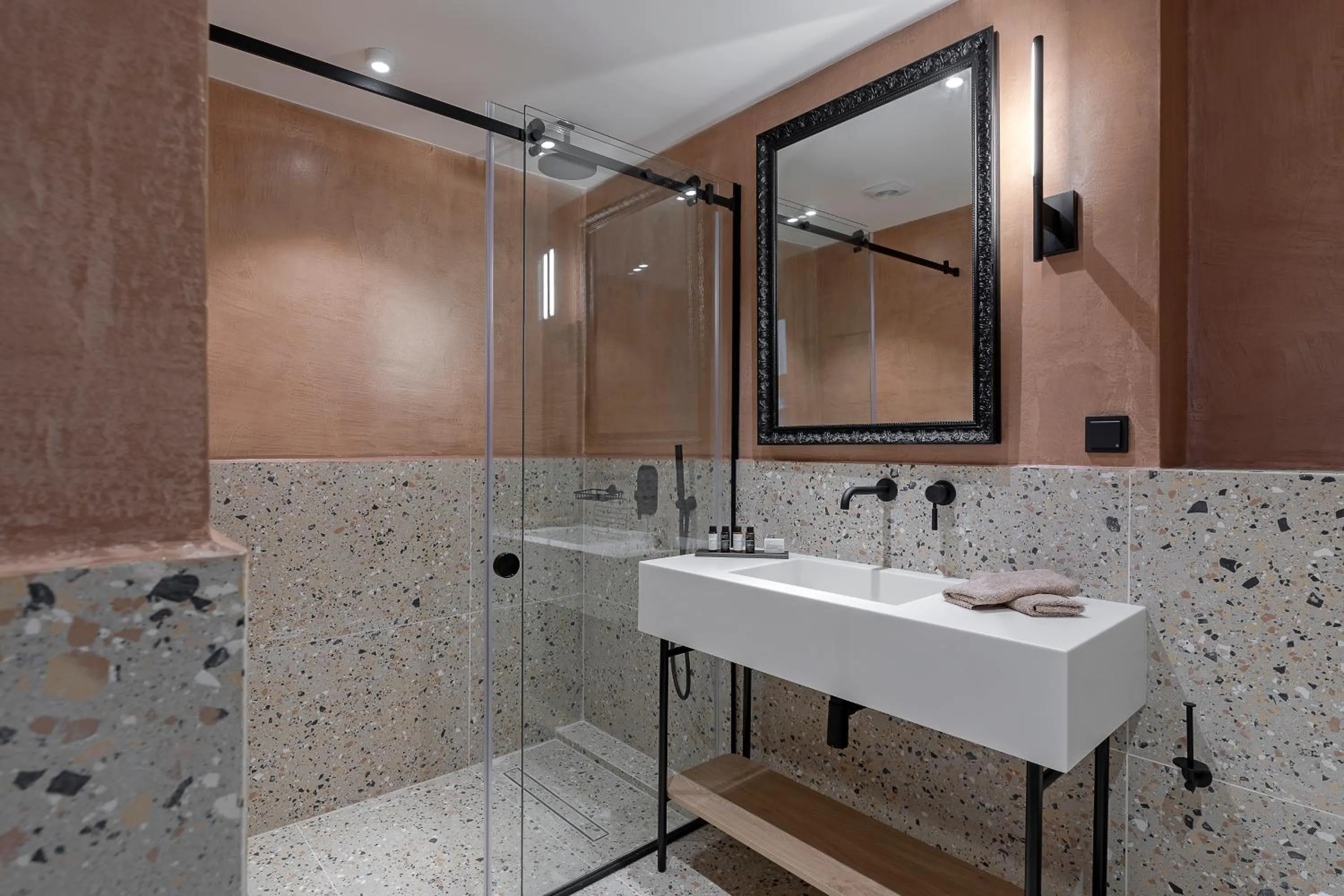 Bathroom in The Athenians Art Apartments