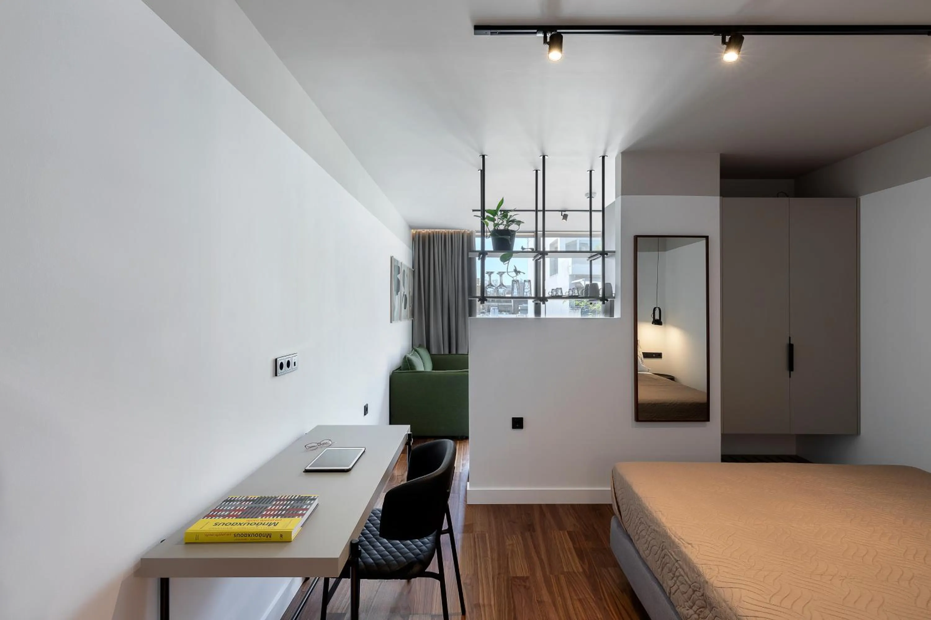 Photo of the whole room, Bed in The Athenians Art Apartments