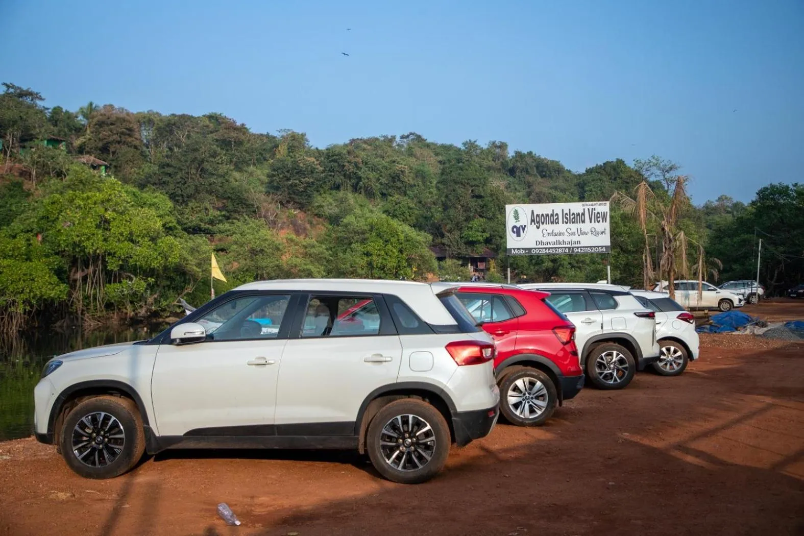 Parking in Agonda island view