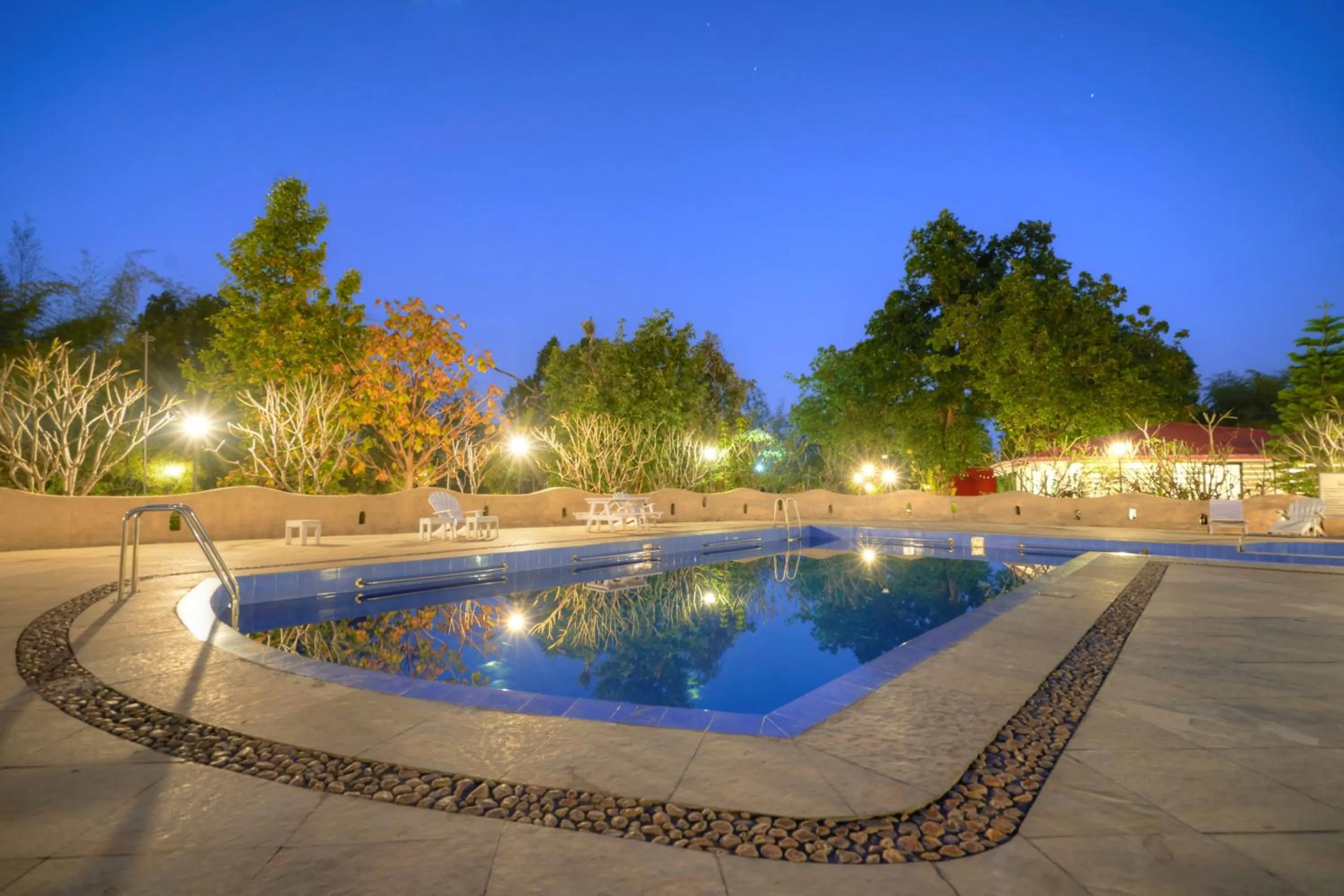 Swimming pool in Bundela Bandhavgarh by Octave
