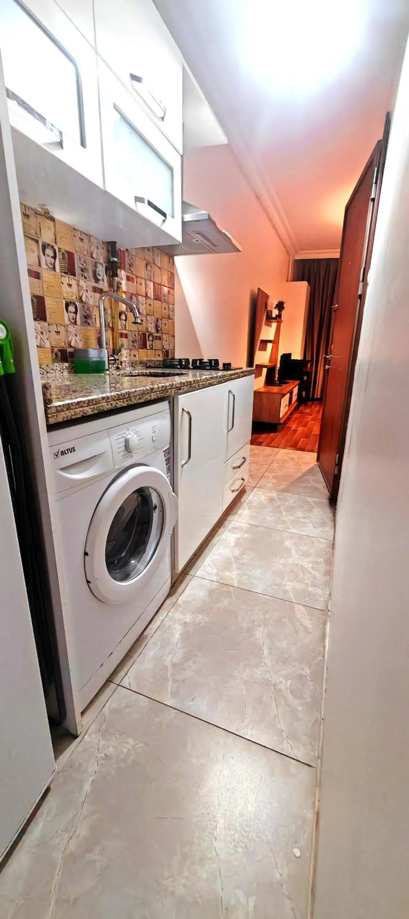 Kitchen or kitchenette in Mimoza İstiklal Apart Hotel