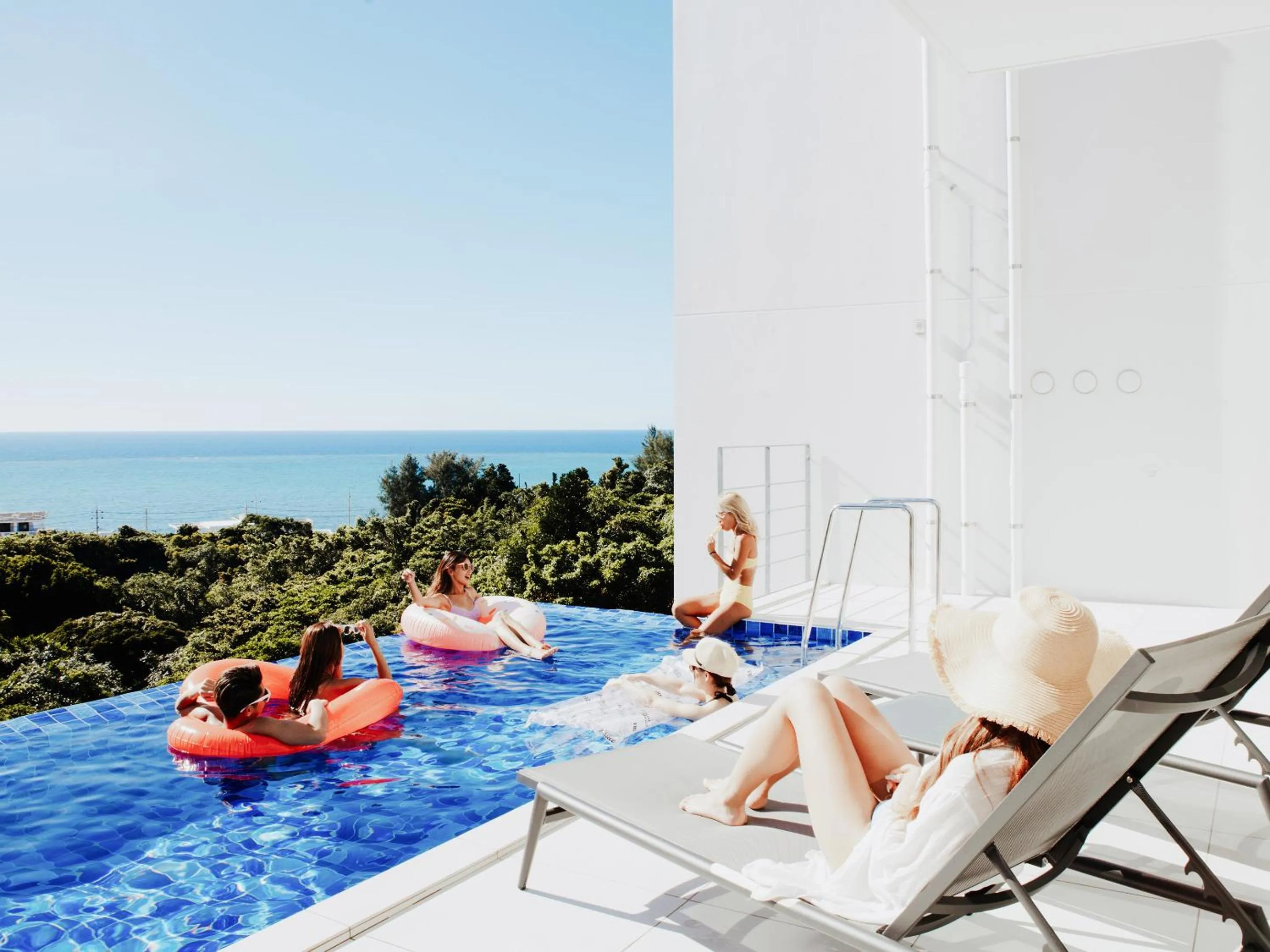 Pool view in Blue Rela Luxe Resort Okinawa