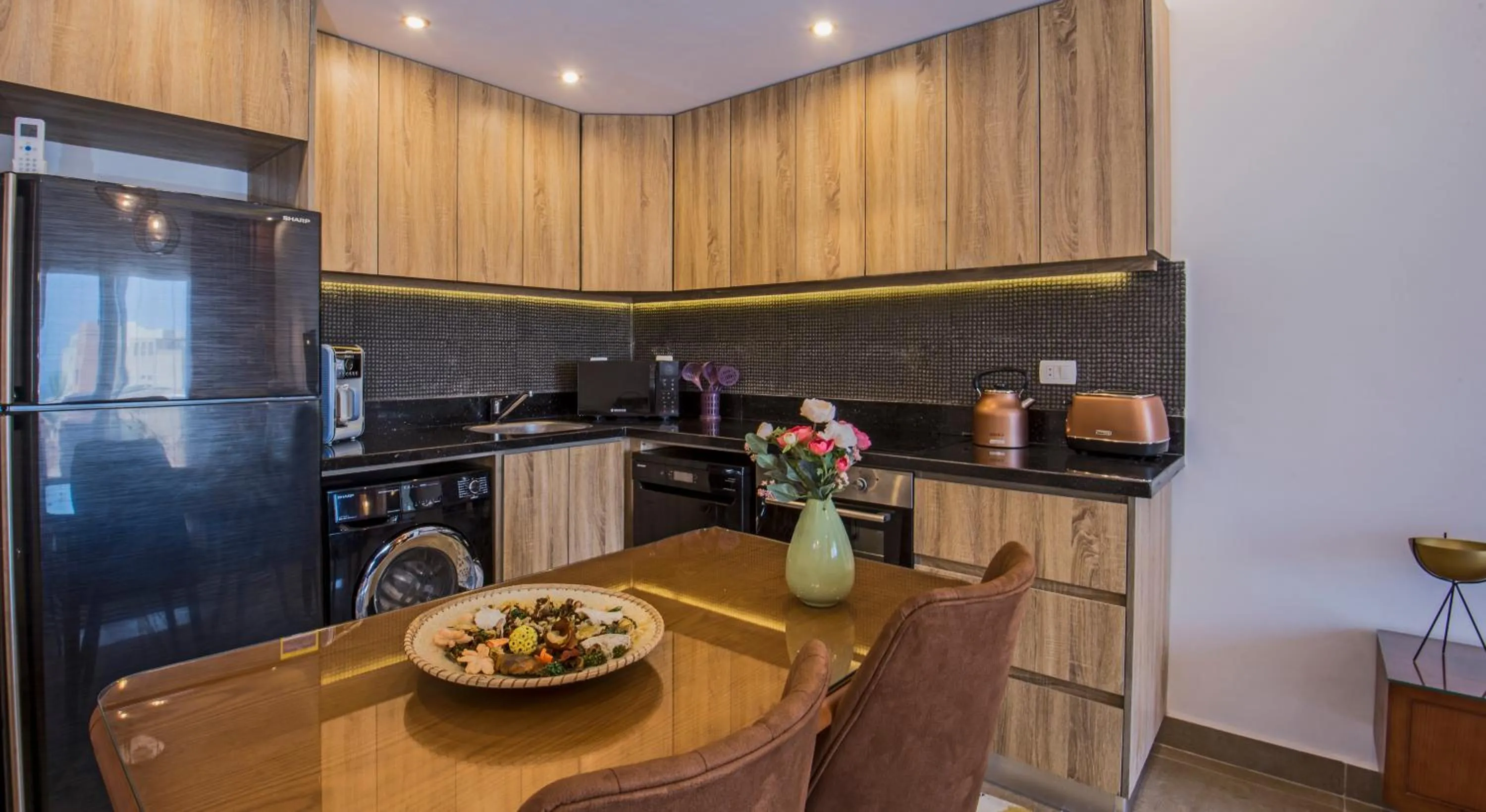 Kitchen or kitchenette in OSKENA Azzurra Sahl Hasheesh Hurghada