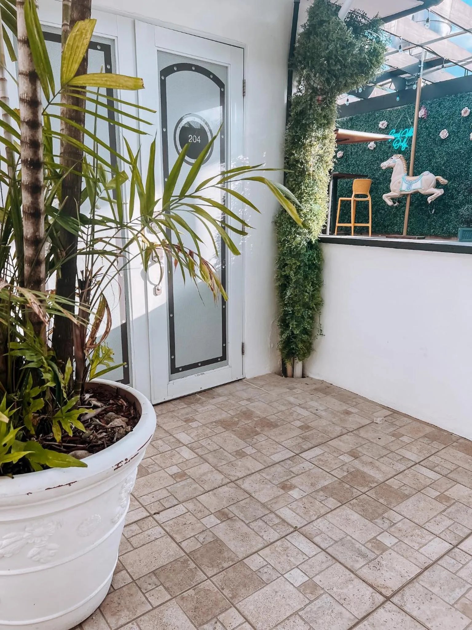 Garden view in Aqua Marina Beach Club