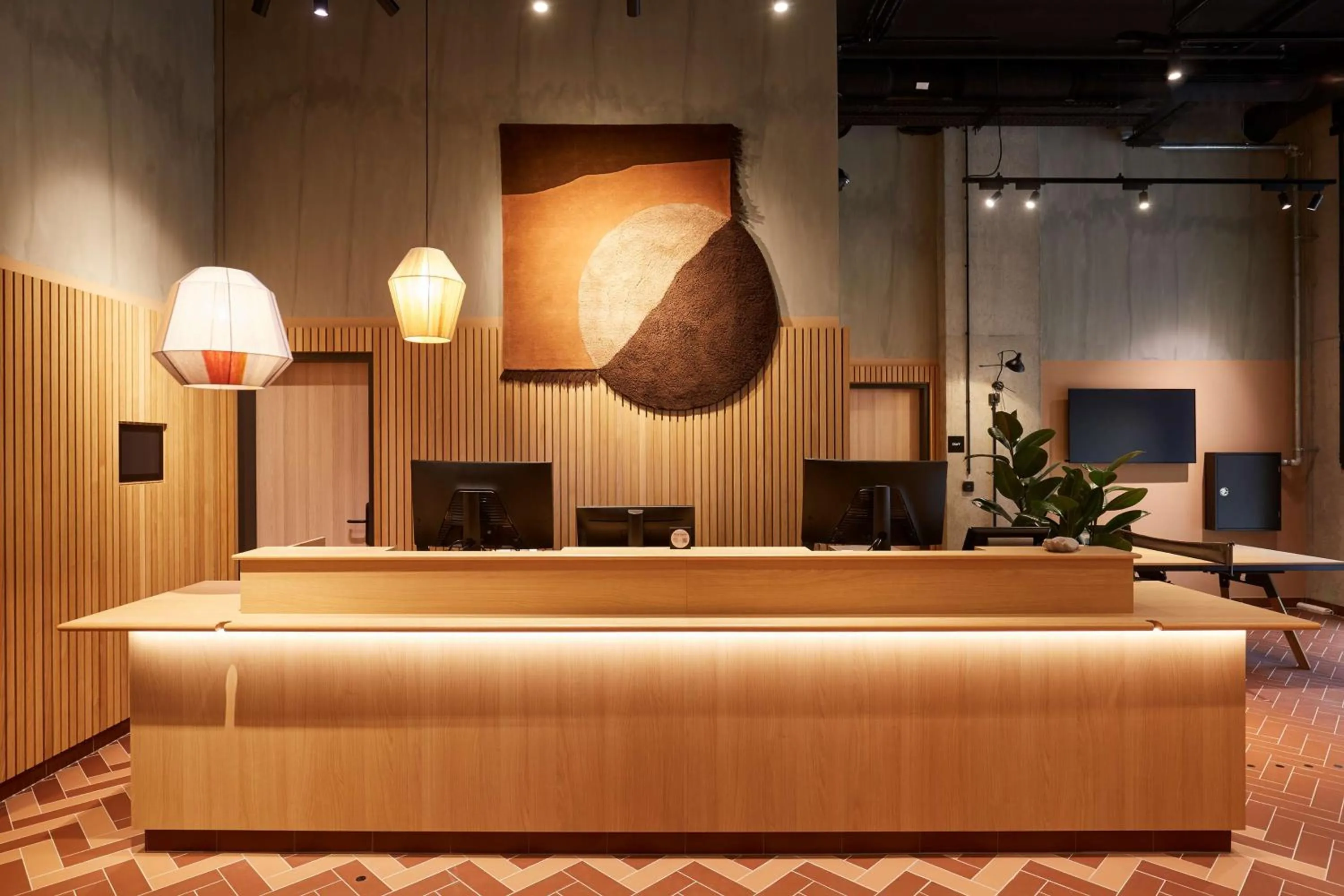 Lobby or reception in Scandic München Macherei