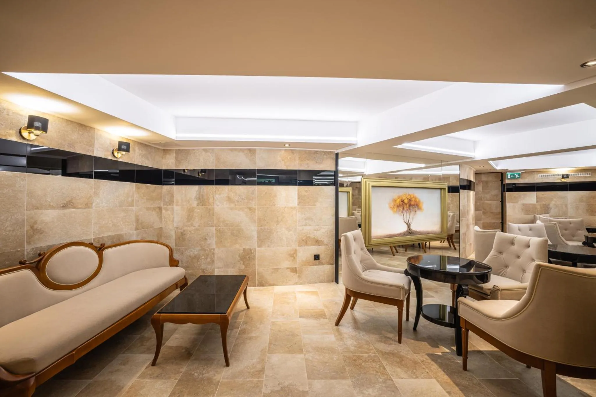 Seating area in Hotel Central