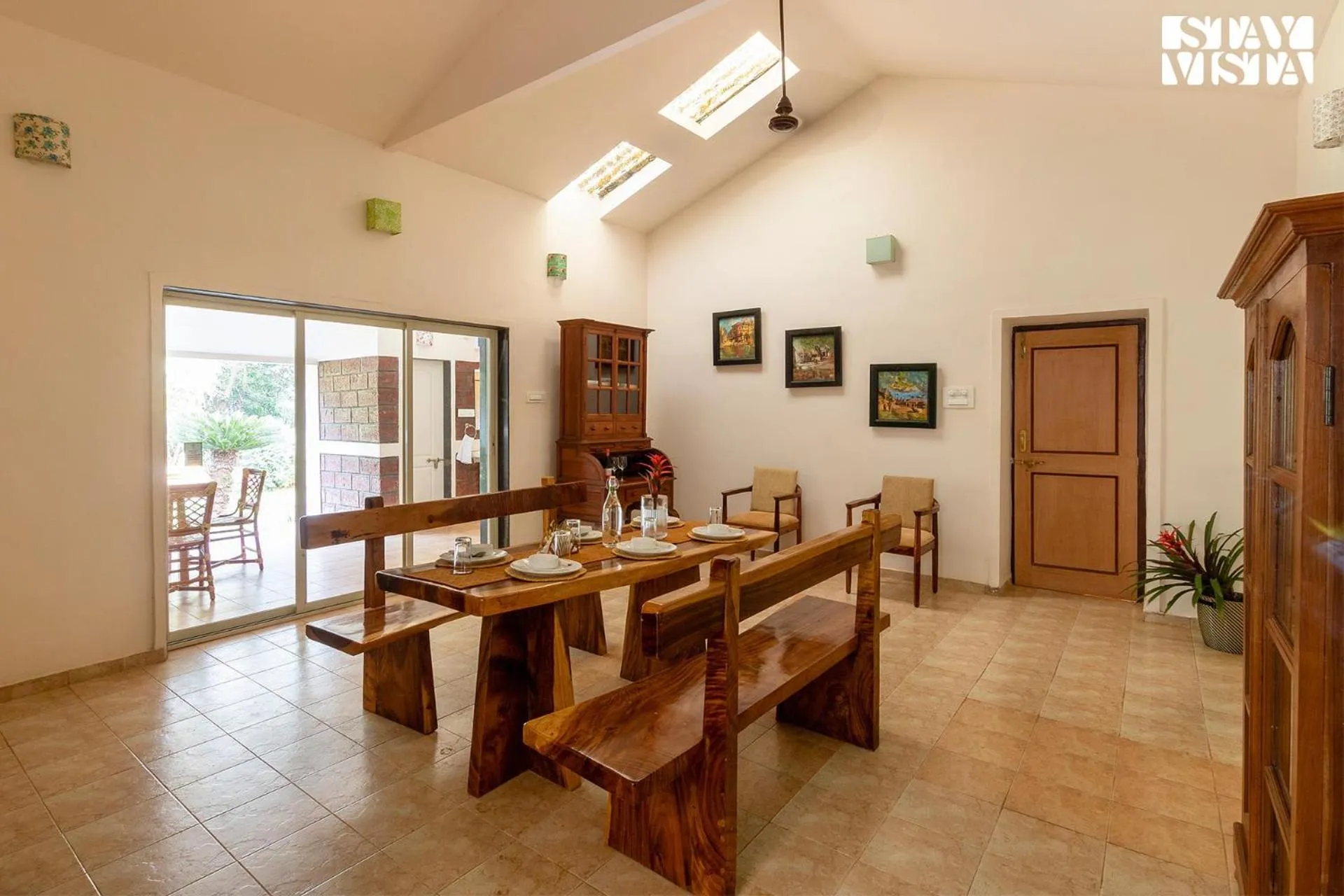 Dining area in StayVista at The Conservancy Bungalow - Koynanagar