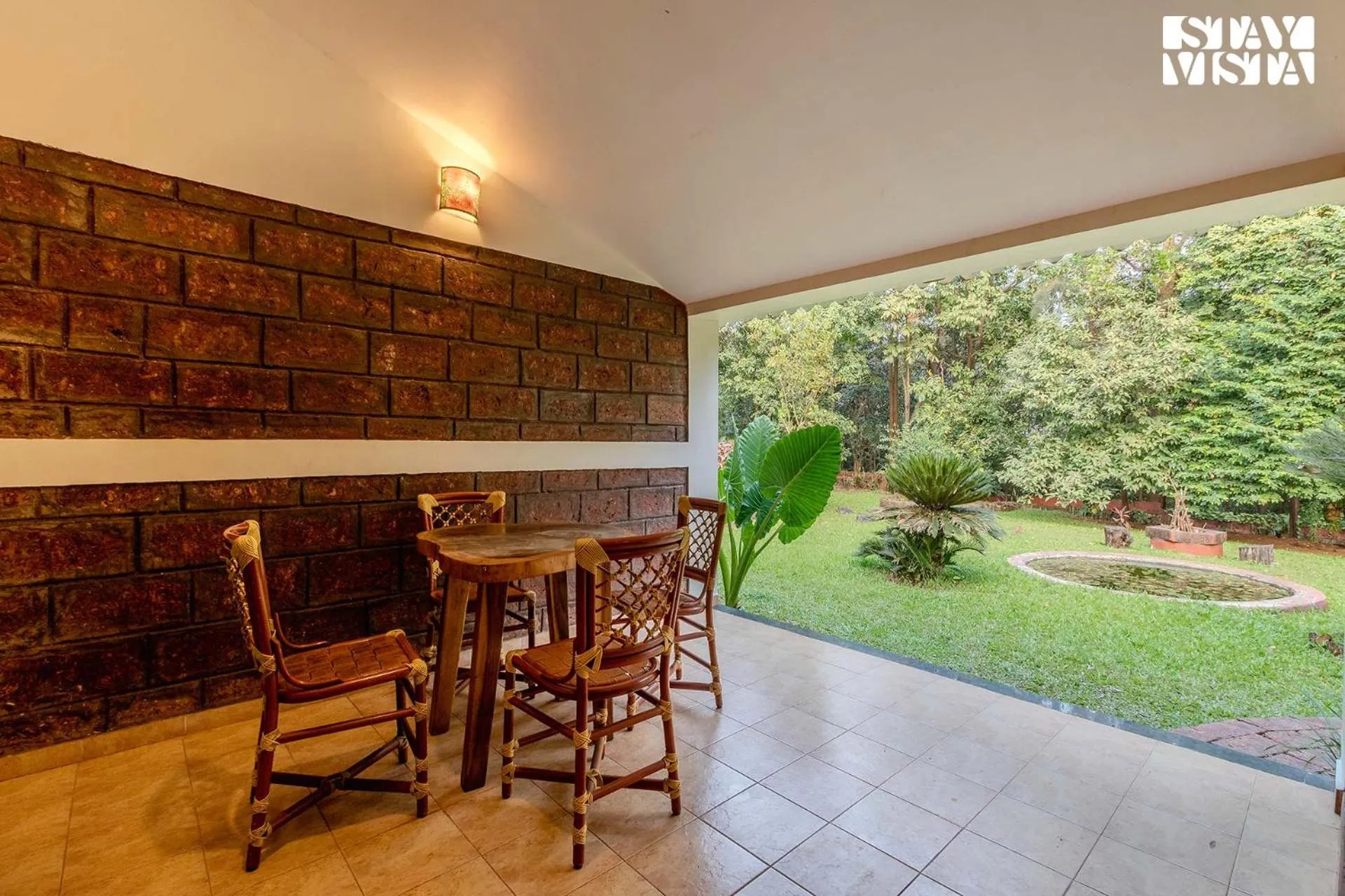 Seating area in StayVista at The Conservancy Bungalow - Koynanagar