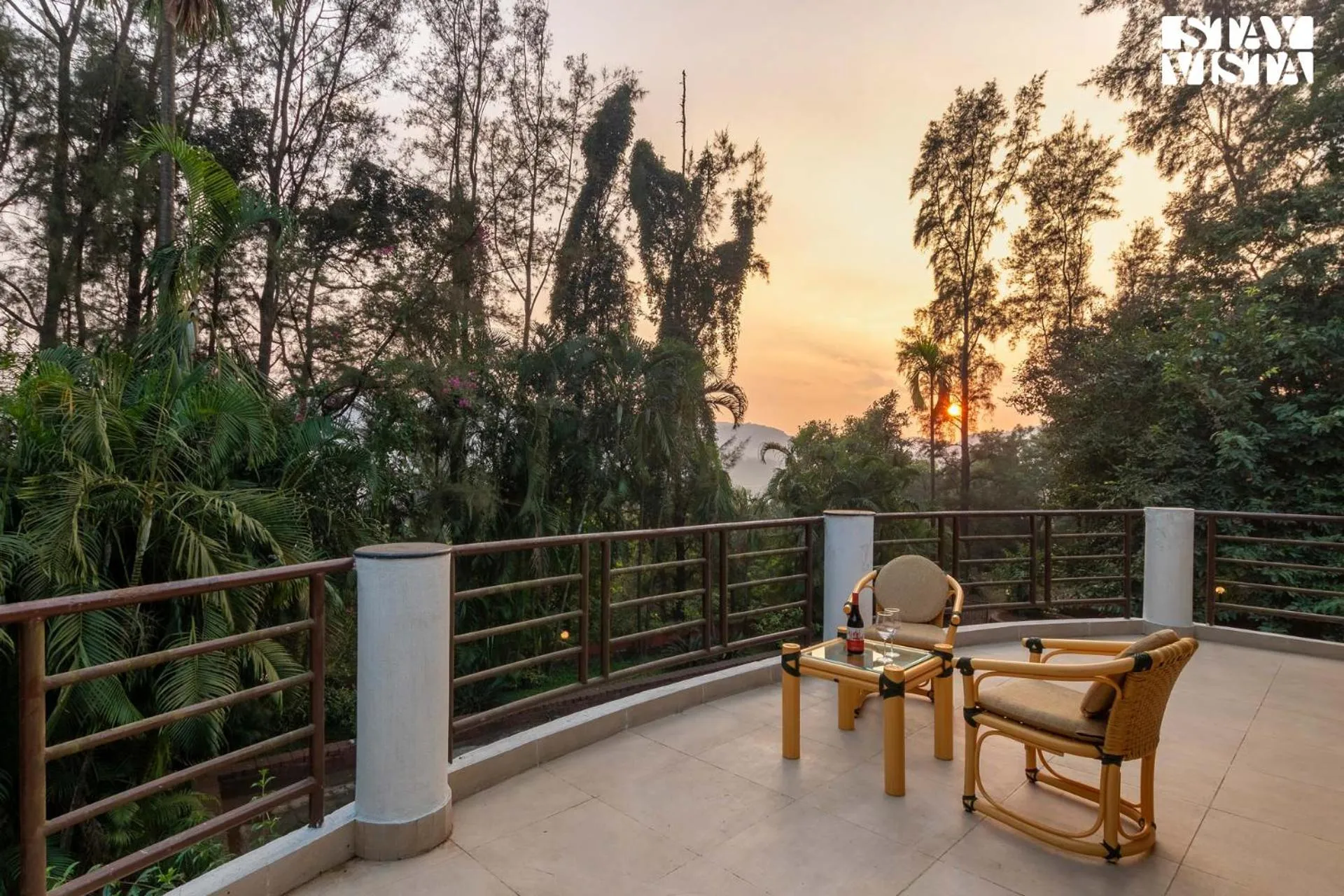 Balcony/Terrace in StayVista at The Conservancy Bungalow - Koynanagar