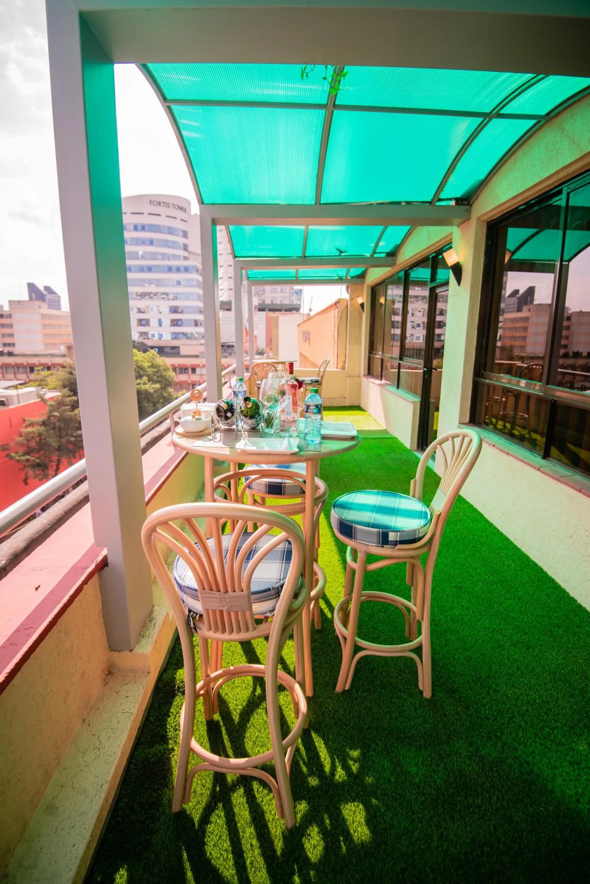 Patio in The Crossroads Hotel, Westlands
