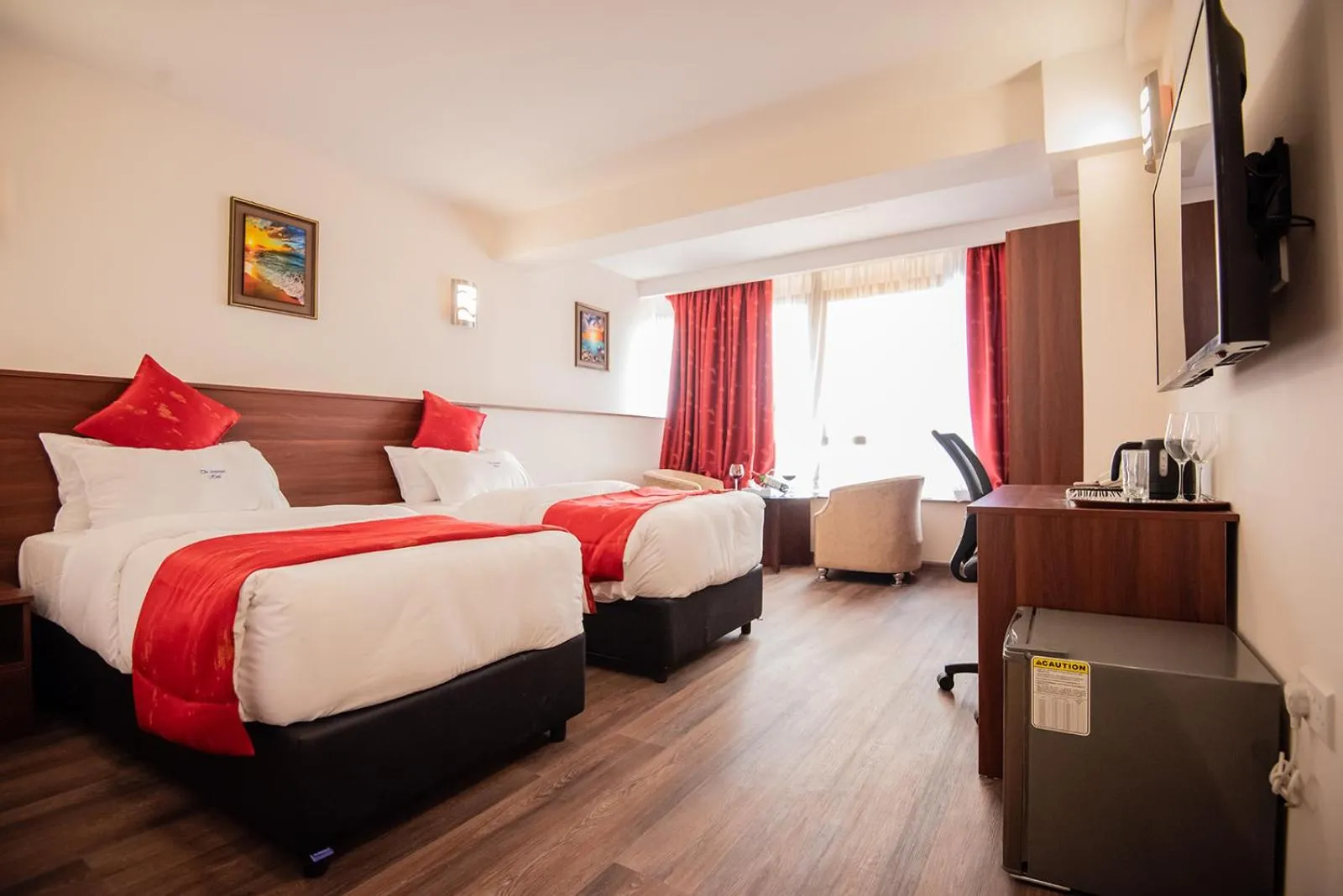 Bedroom, Bed in The Crossroads Hotel, Westlands