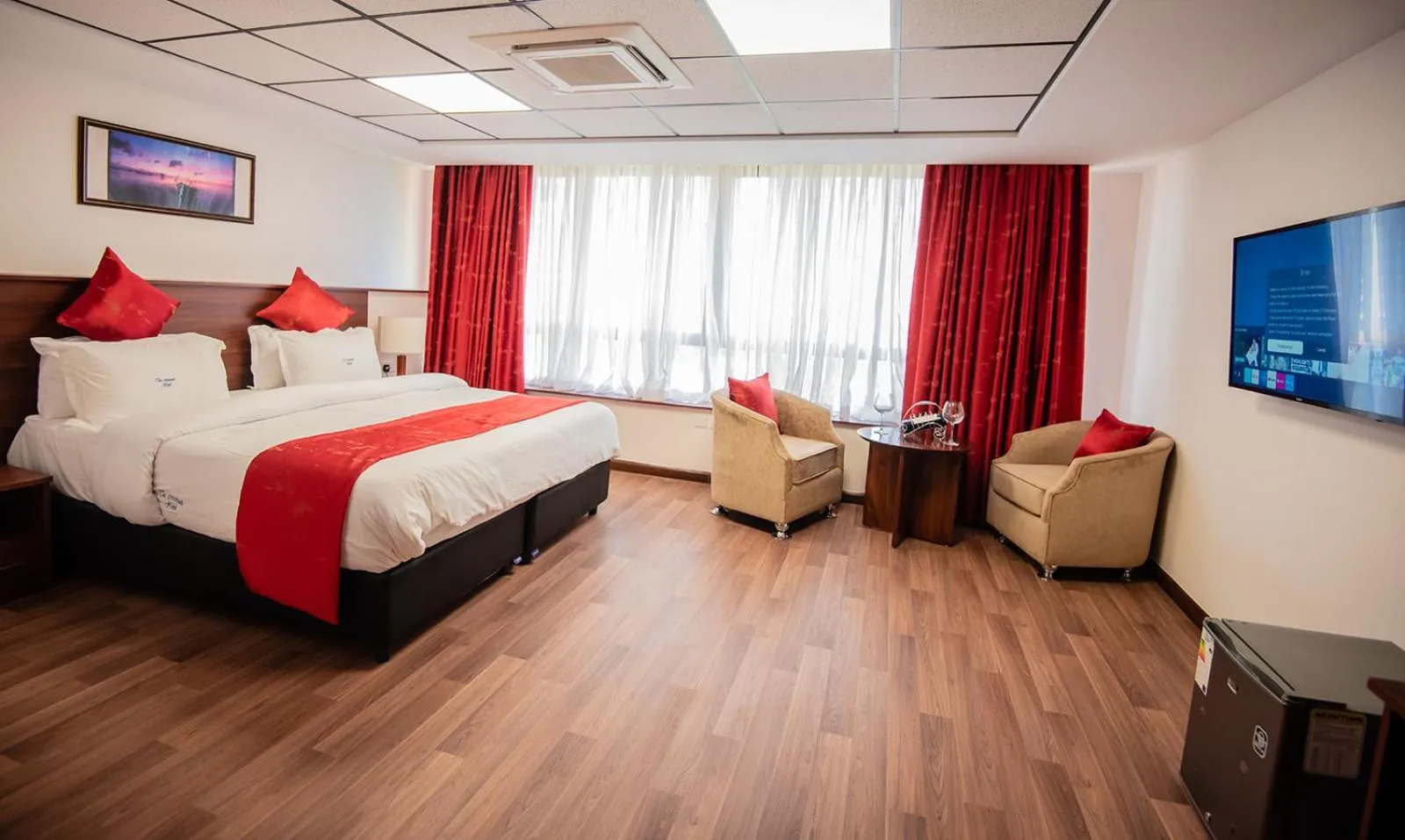 Bed in The Crossroads Hotel, Westlands