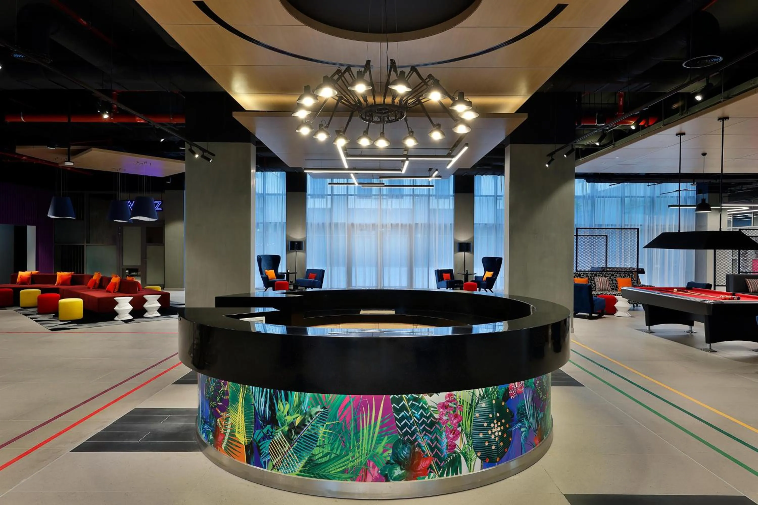 Lobby or reception in Aloft Dubai Airport