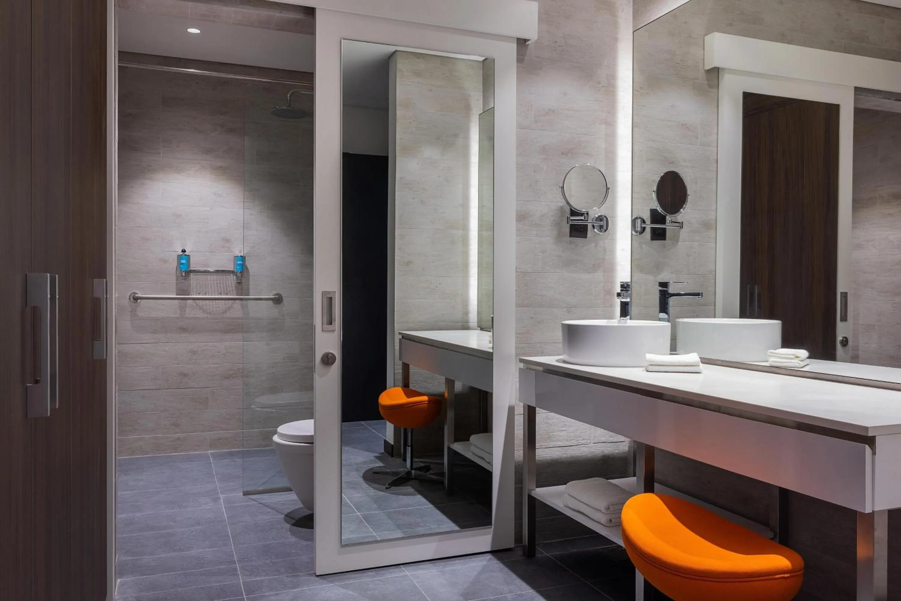 Bathroom in Aloft Dubai Airport