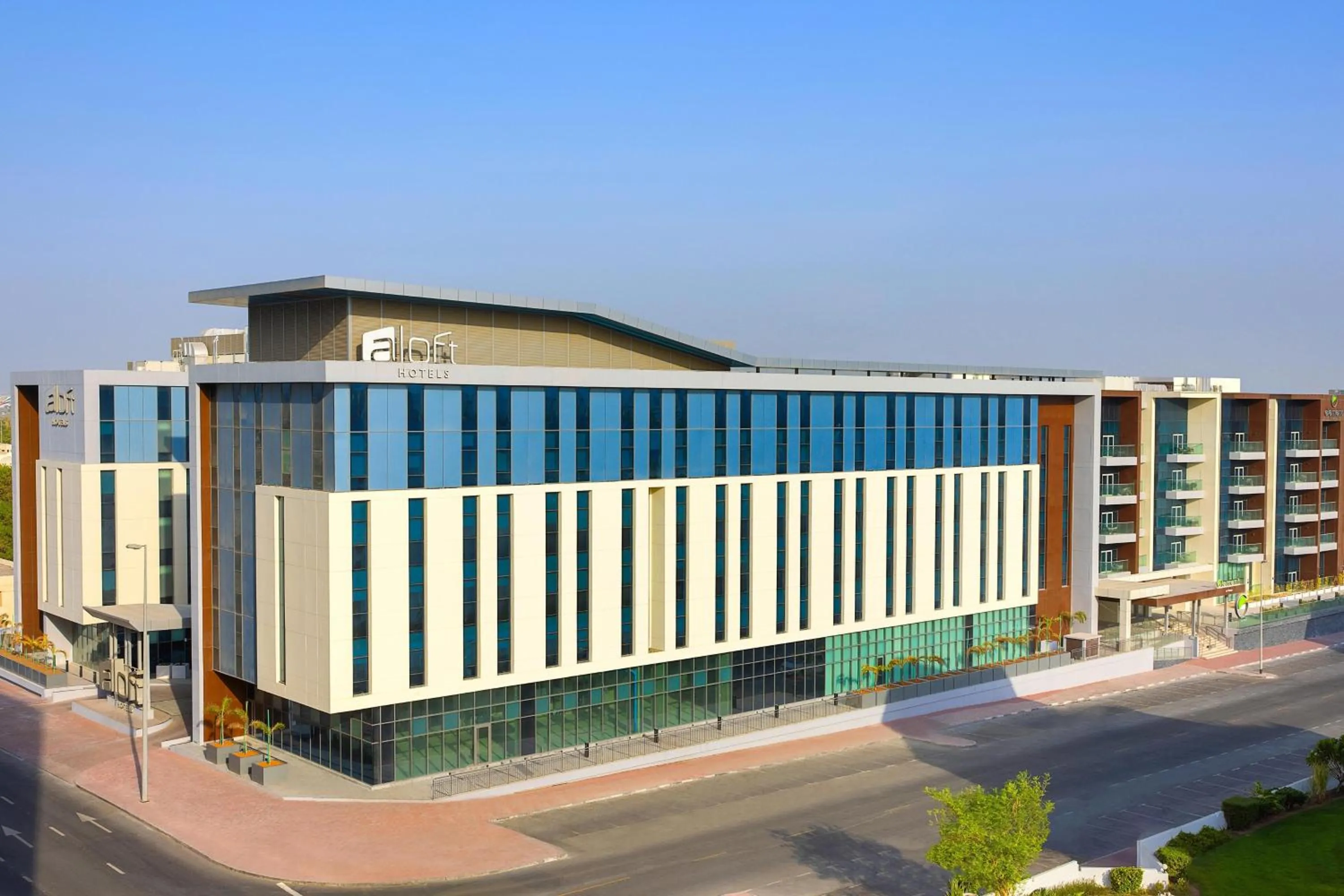 Property building in Aloft Dubai Airport