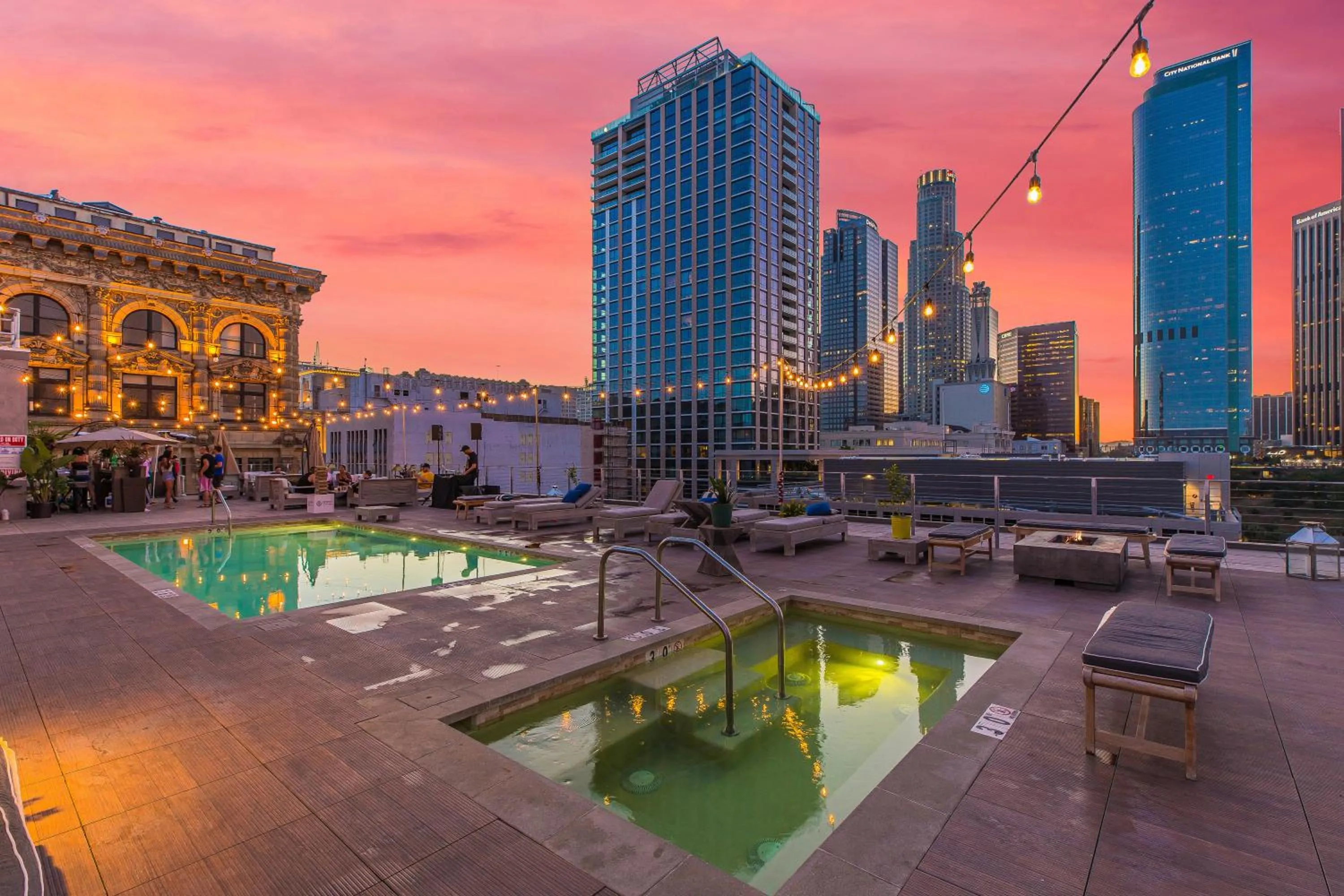 Pool view in One Lux Stay HWH Downtown Los Angeles