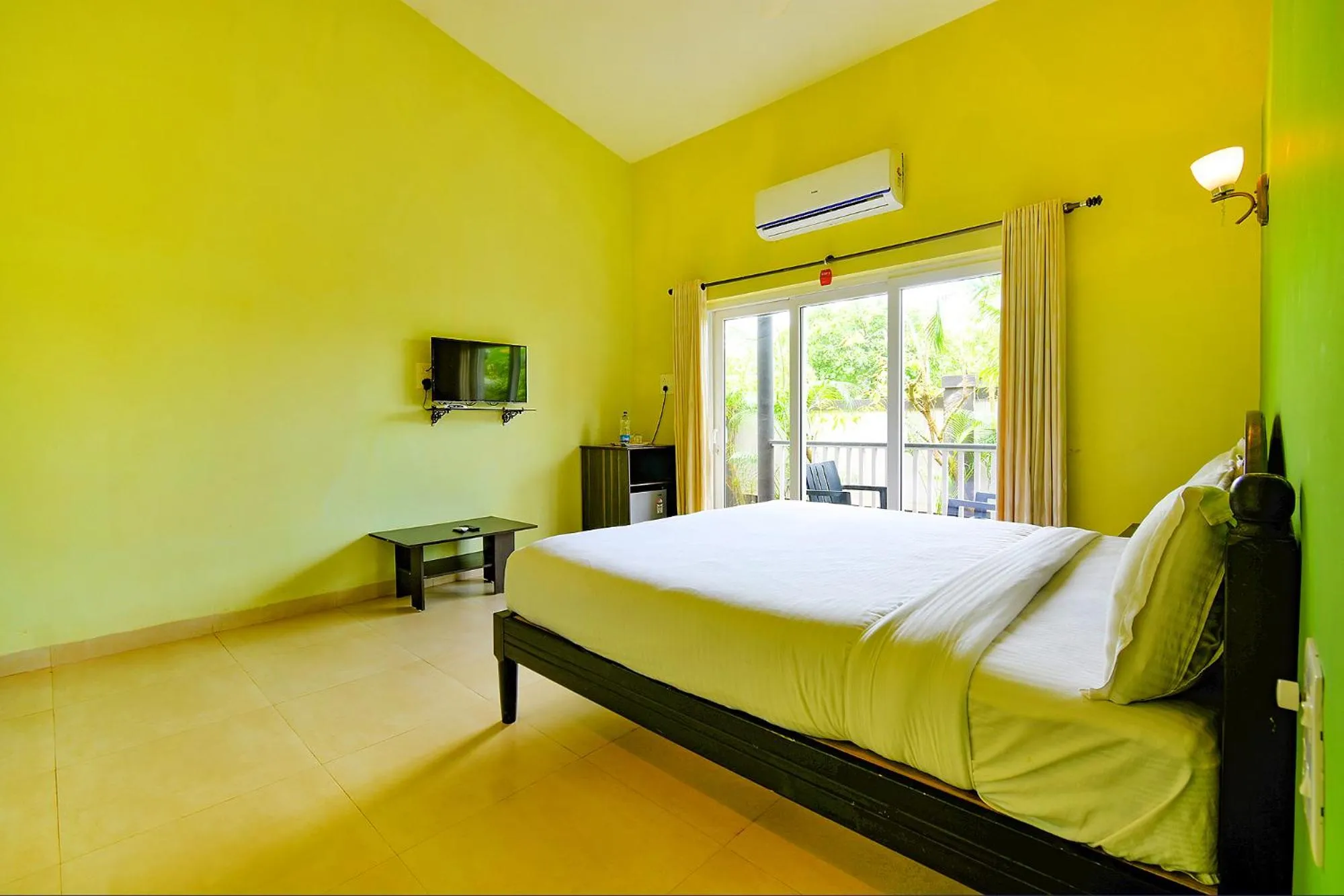 Bed in FabEscape Vagator Retreat Resort With Swimming Pool - Nr Vagator Beach