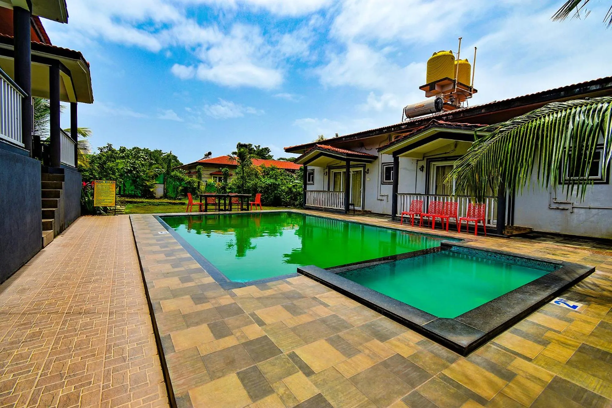 Swimming pool in FabEscape Vagator Retreat Resort With Swimming Pool - Nr Vagator Beach