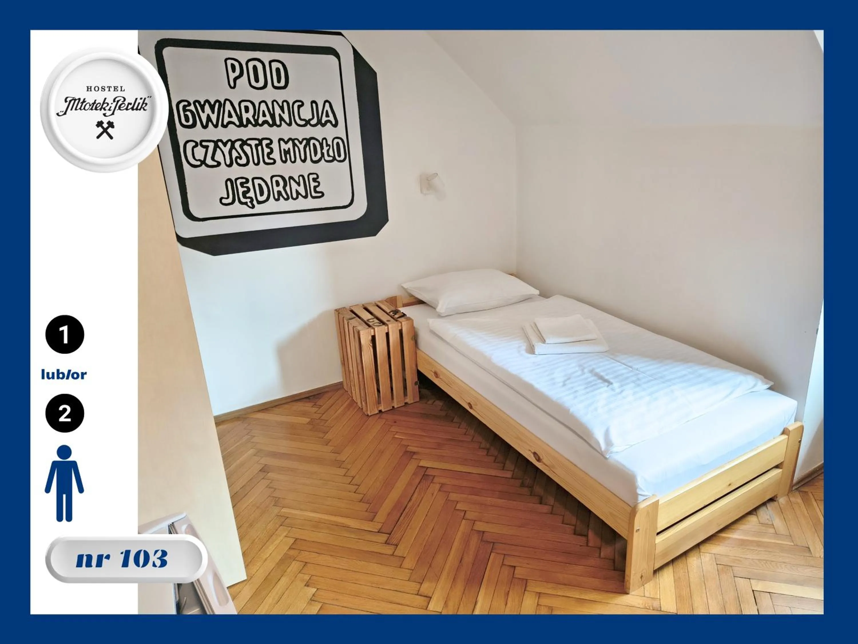 Bed in Hostel Młotek i Perlik