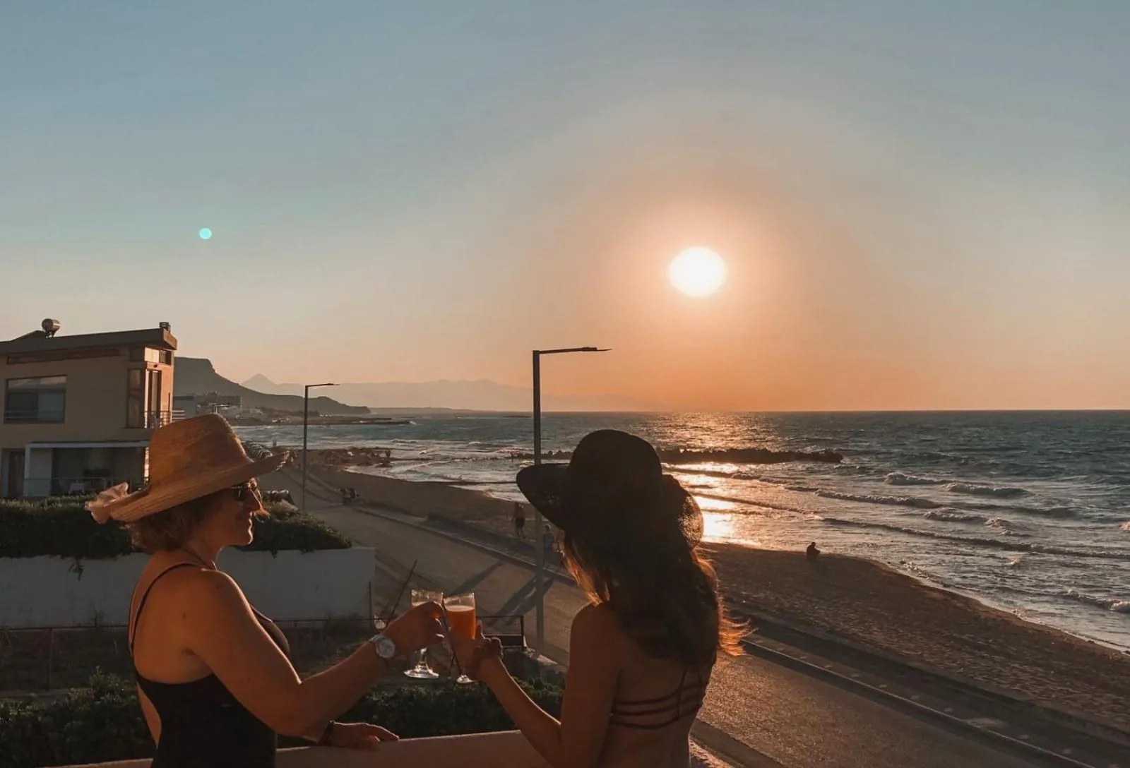 Sunset in Anthoula Apartments