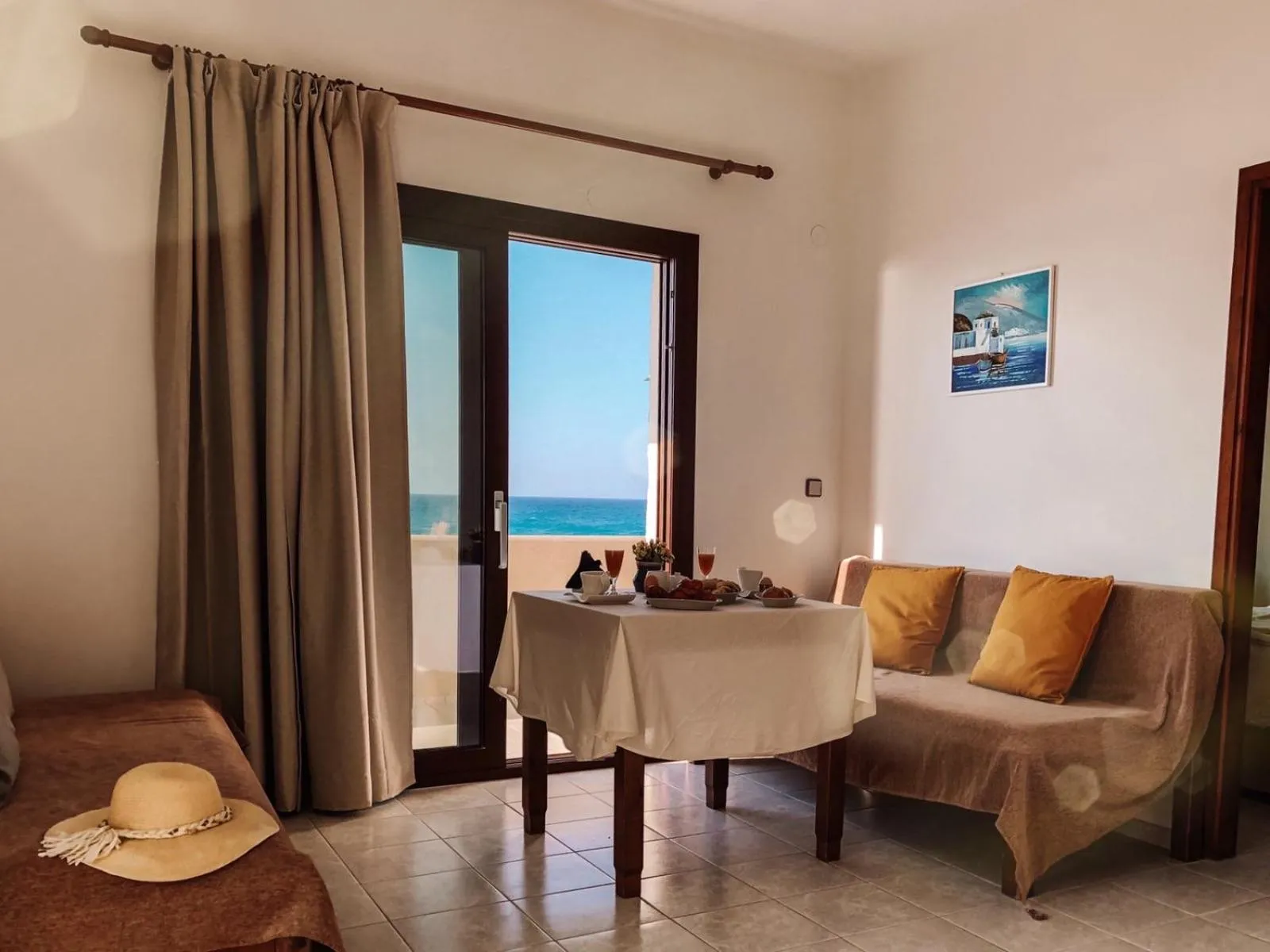 Living room in Anthoula Apartments