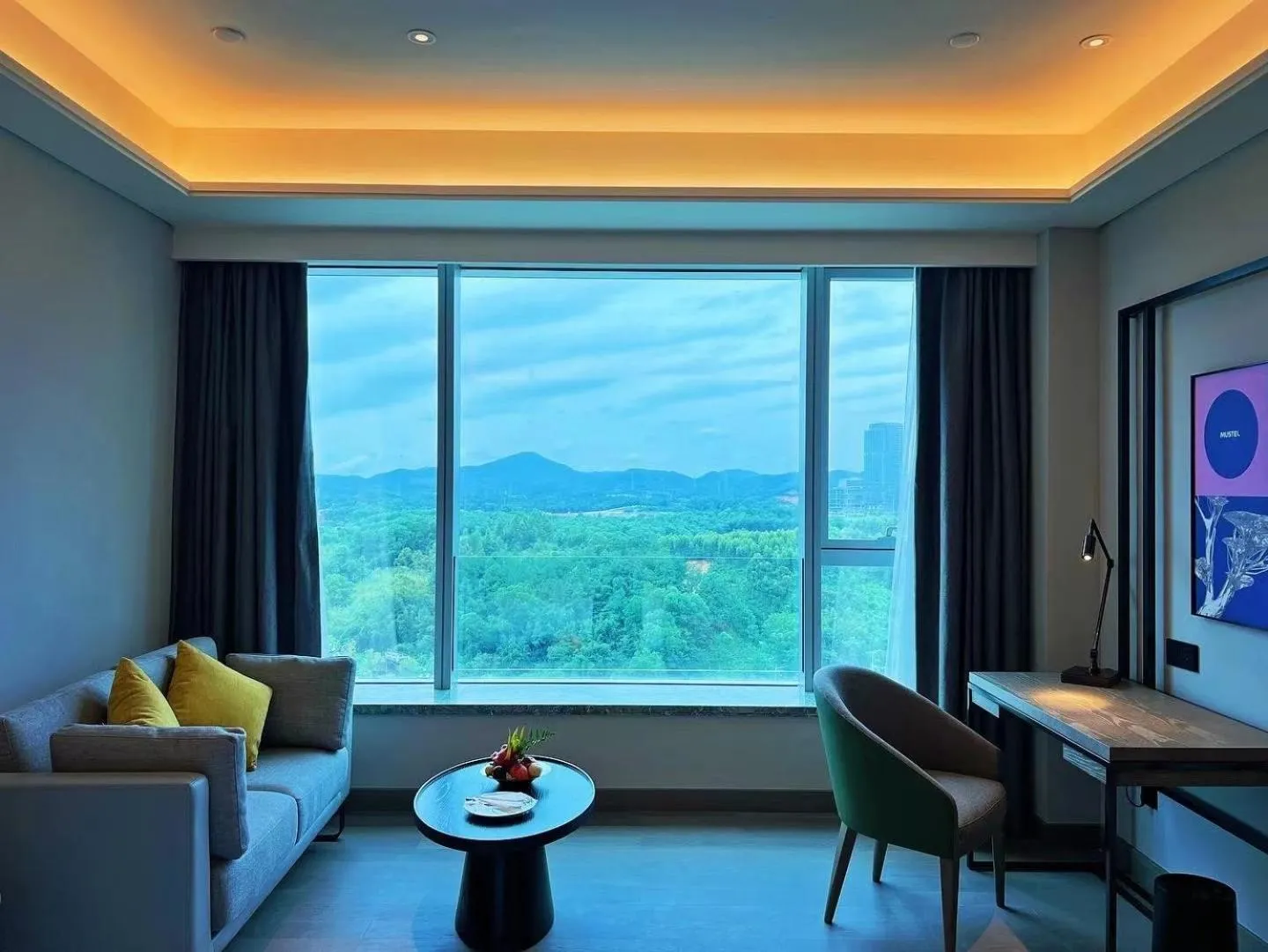 Seating area in Mustel Hotel Knowledge City Guangzhou