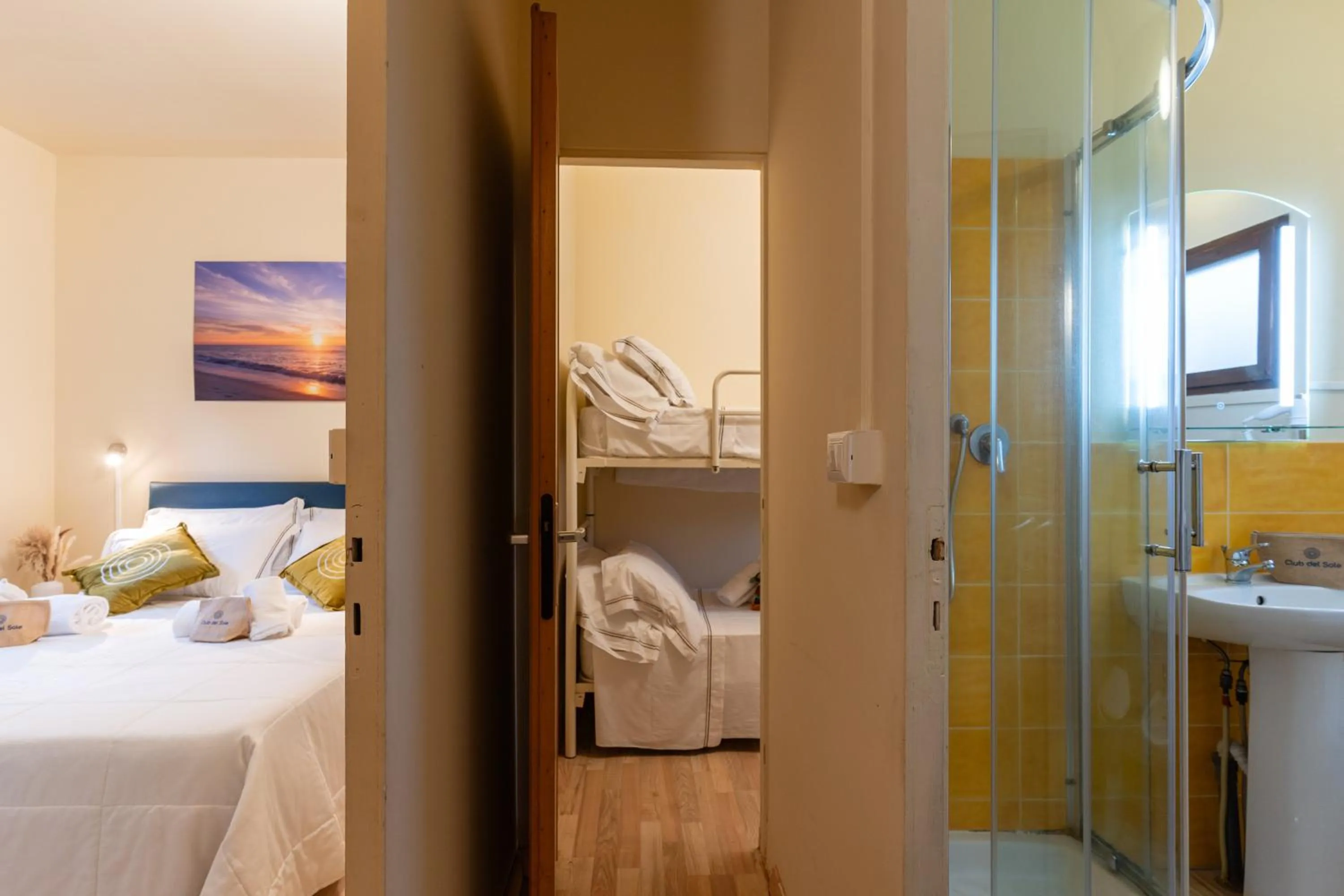 Bedroom, Bed in Club del Sole Orbetello Family Collection