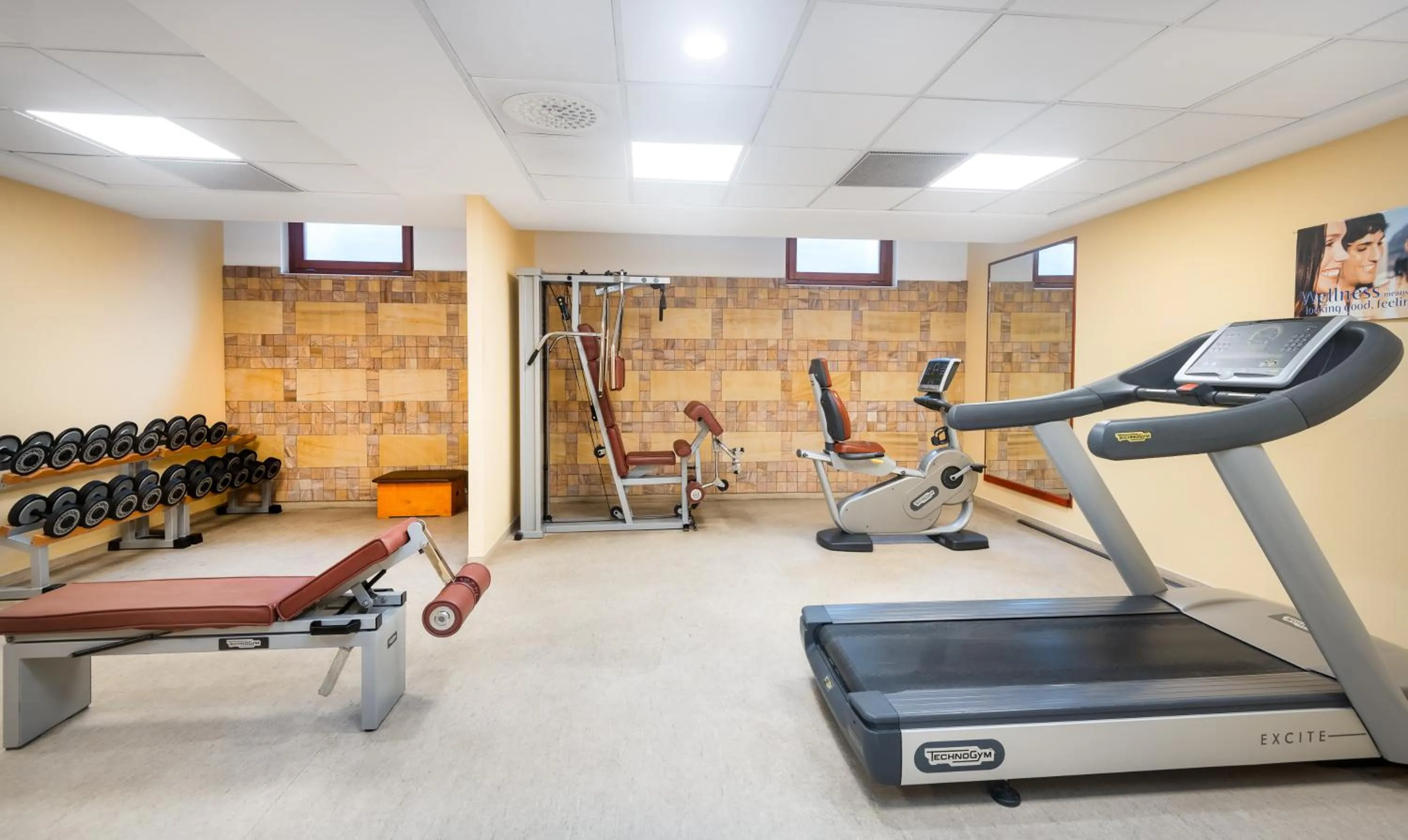 Fitness centre/facilities in Aquarell Hotel