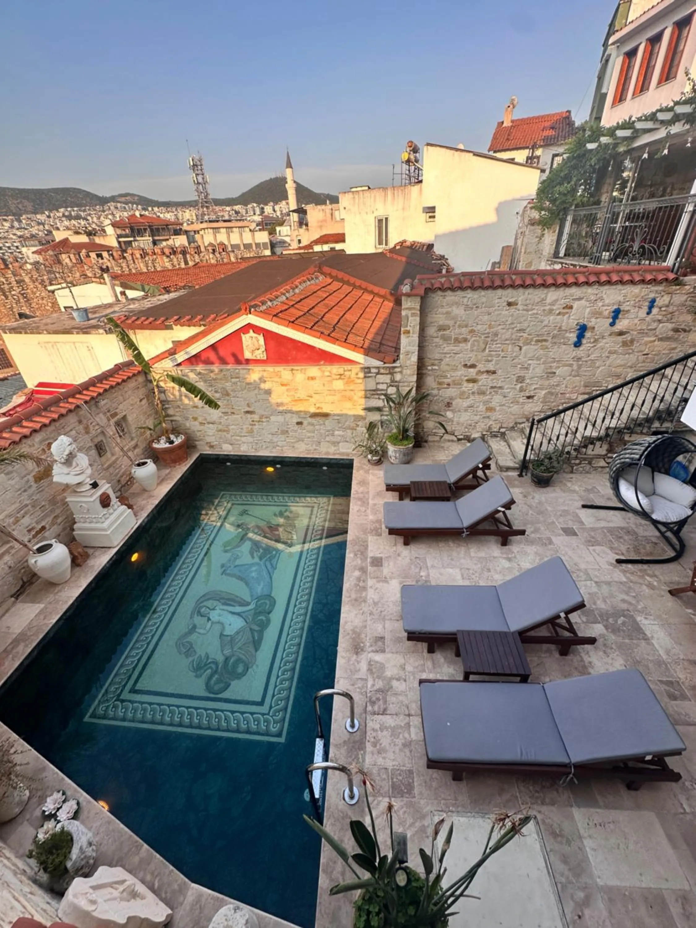 Pool view in Villa Ephesus Hotel